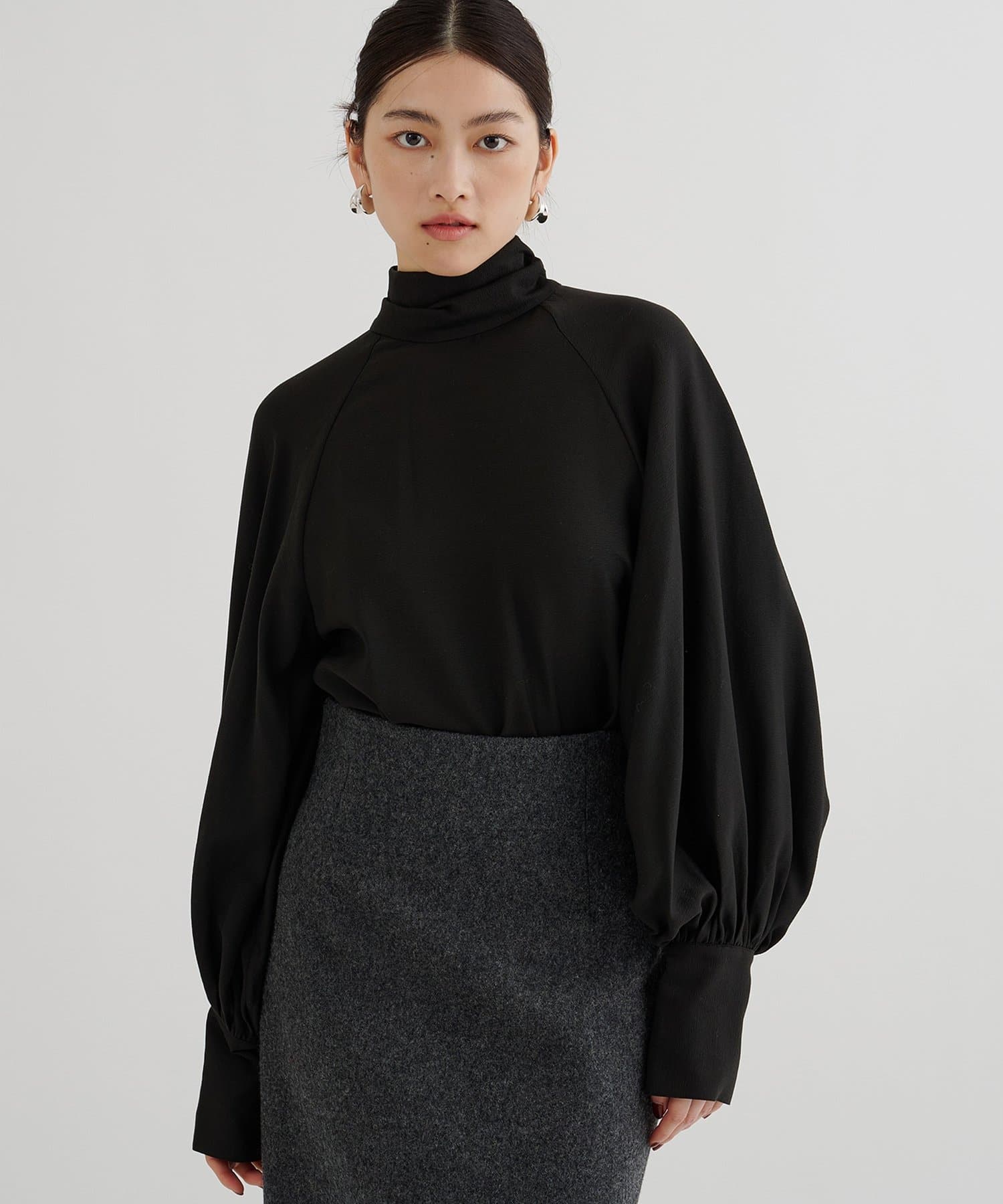 Whim Gazette(ウィム ガゼット) シフォンボウタイブラウス