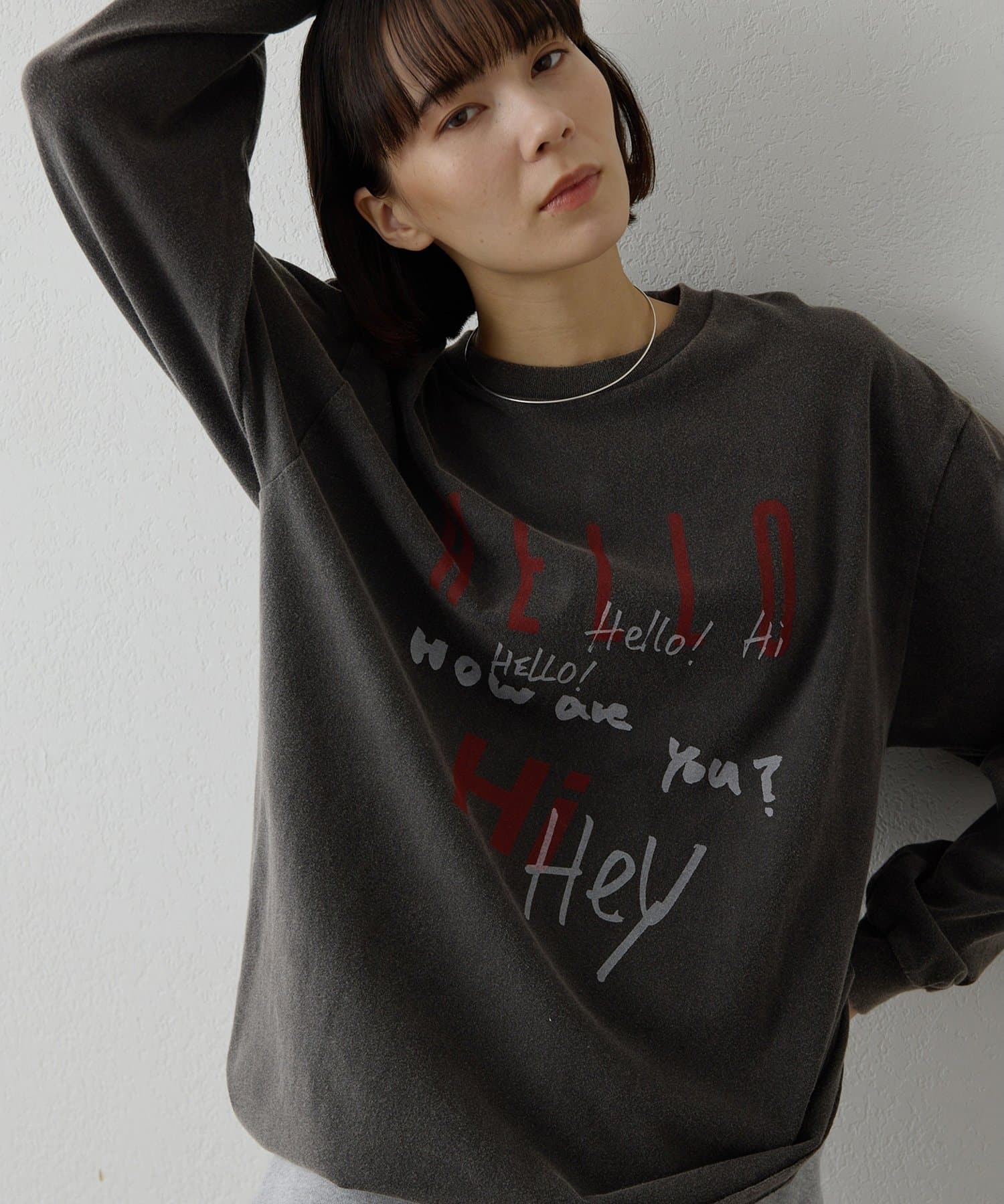 Whim Gazette(ウィム ガゼット) ロゴロングスリーブTシャツ