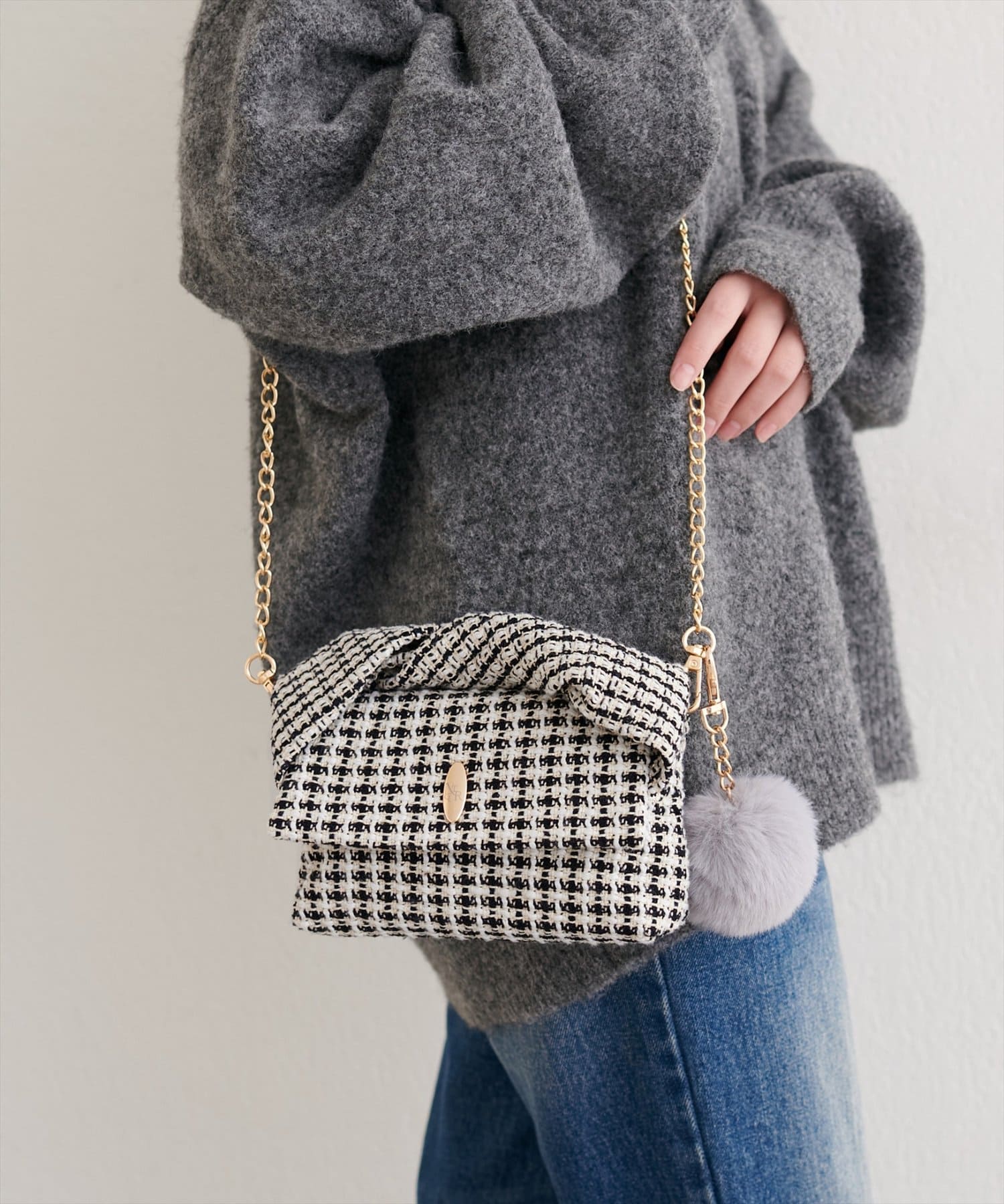 natural couture(ナチュラルクチュール) ねじりハンドルミニショルダー