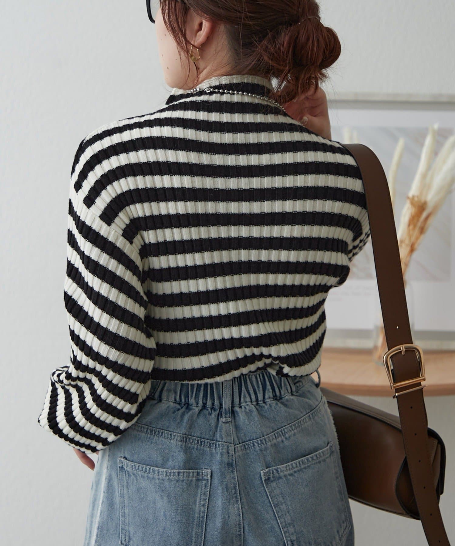 NICE CLAUP / OLIVE des OLIVE OUTLET(ナイスクラップ  / オリーブ デ オリーブ アウトレット) 【RMAF】ボトルネックリブニット