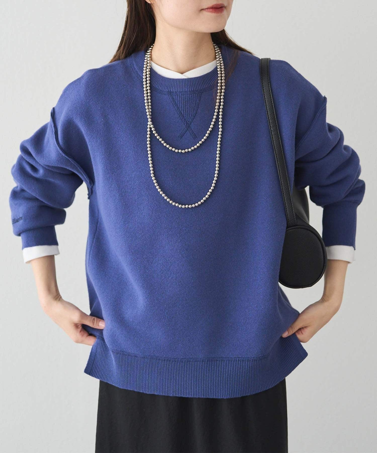 PUAL CE CIN(ピュアルセシン) スウェットライクダブルジャガードニット