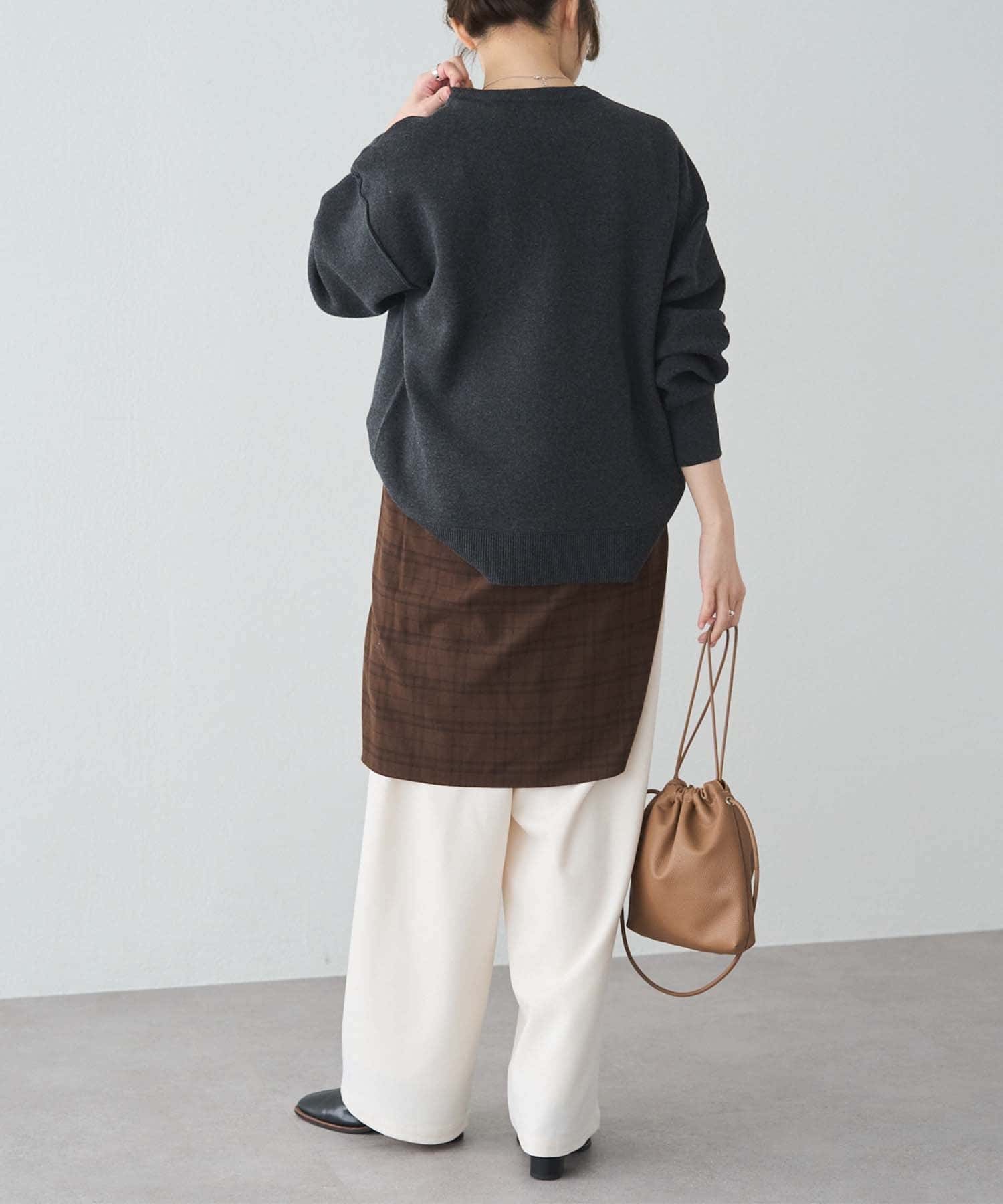 PUAL CE CIN(ピュアルセシン) スウェットライクダブルジャガードニット