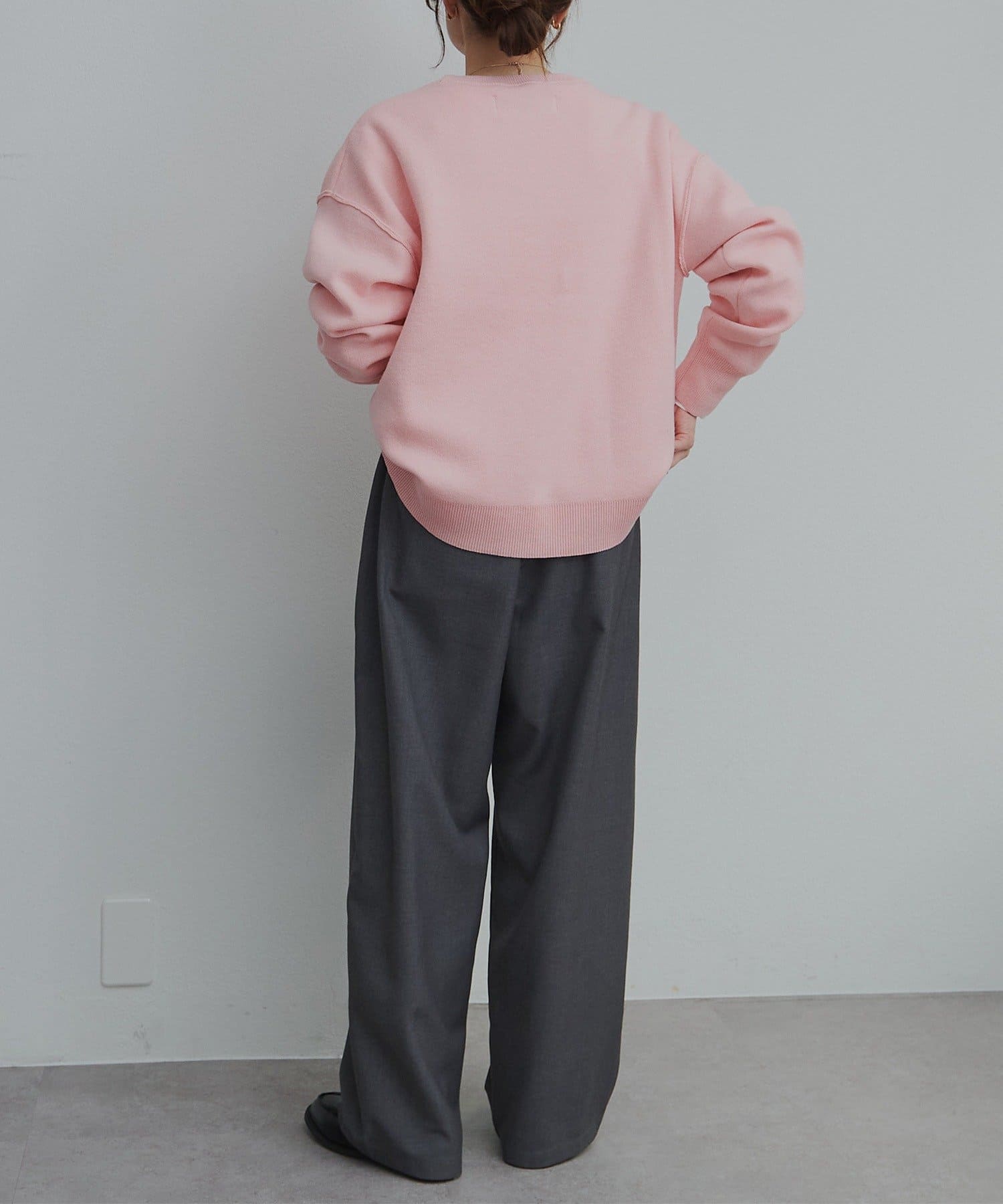 PUAL CE CIN(ピュアルセシン) スウェットライクダブルジャガードニット