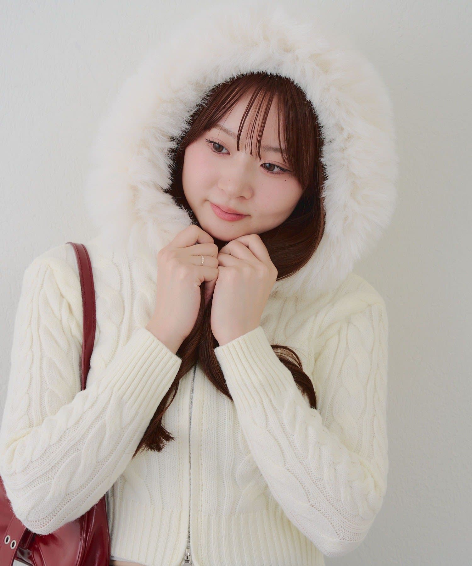 NICE CLAUP / OLIVE des OLIVE OUTLET(ナイスクラップ  / オリーブ デ オリーブ アウトレット) 【RMAF】ケーブルファーパーカー