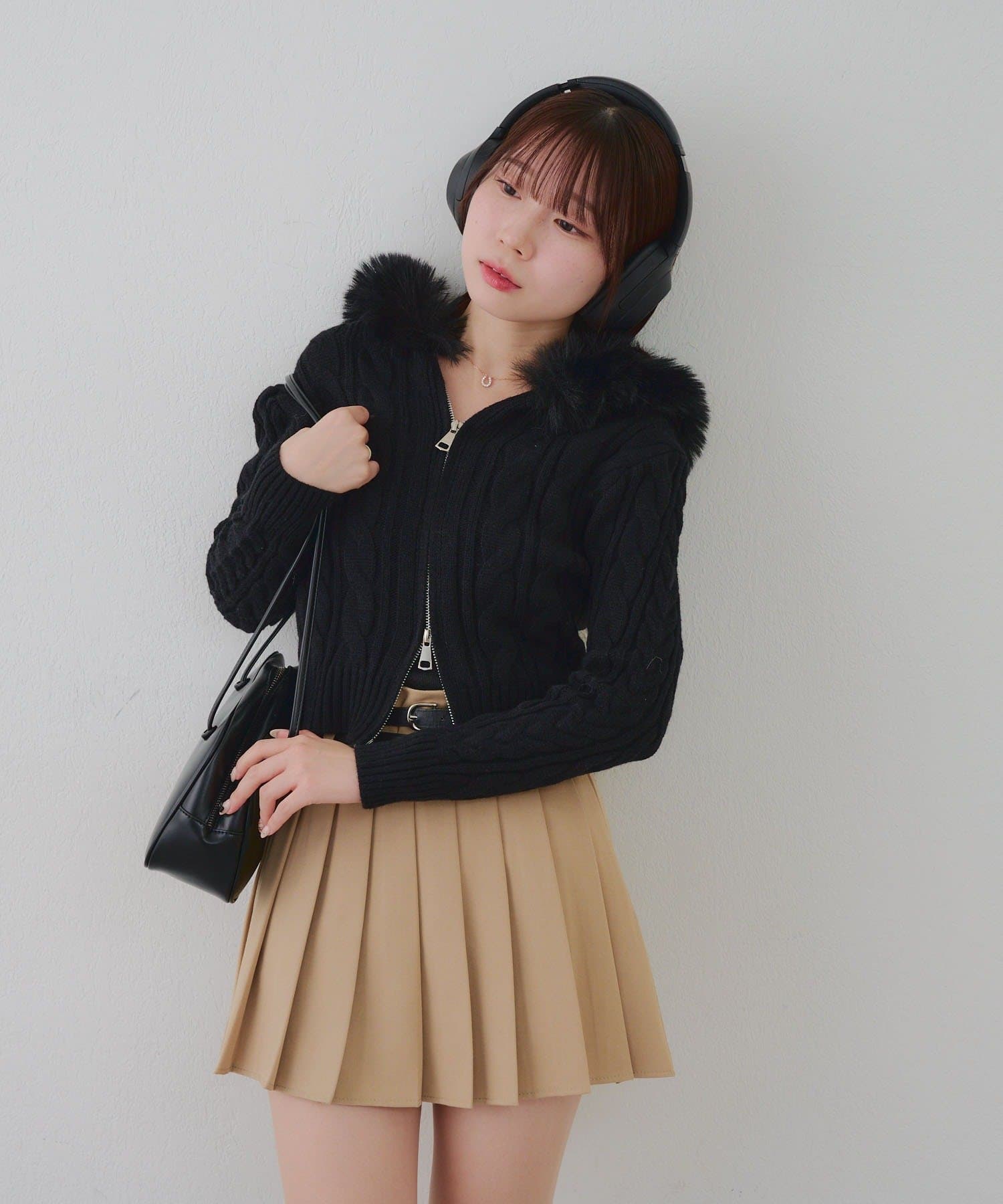 NICE CLAUP / OLIVE des OLIVE OUTLET(ナイスクラップ  / オリーブ デ オリーブ アウトレット) 【RMAF】ケーブルファーパーカー