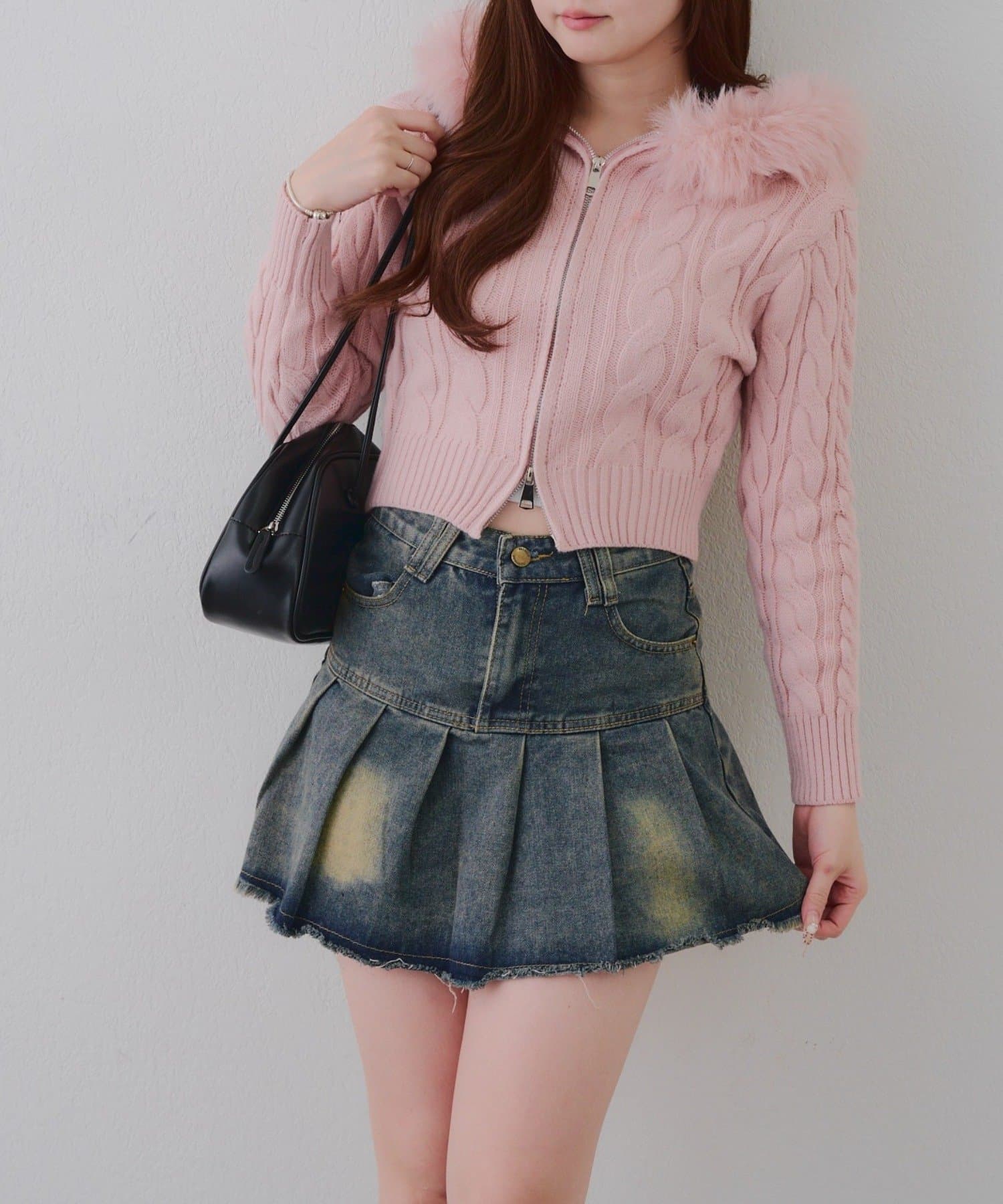 NICE CLAUP / OLIVE des OLIVE OUTLET(ナイスクラップ  / オリーブ デ オリーブ アウトレット) 【RMAF】ケーブルファーパーカー