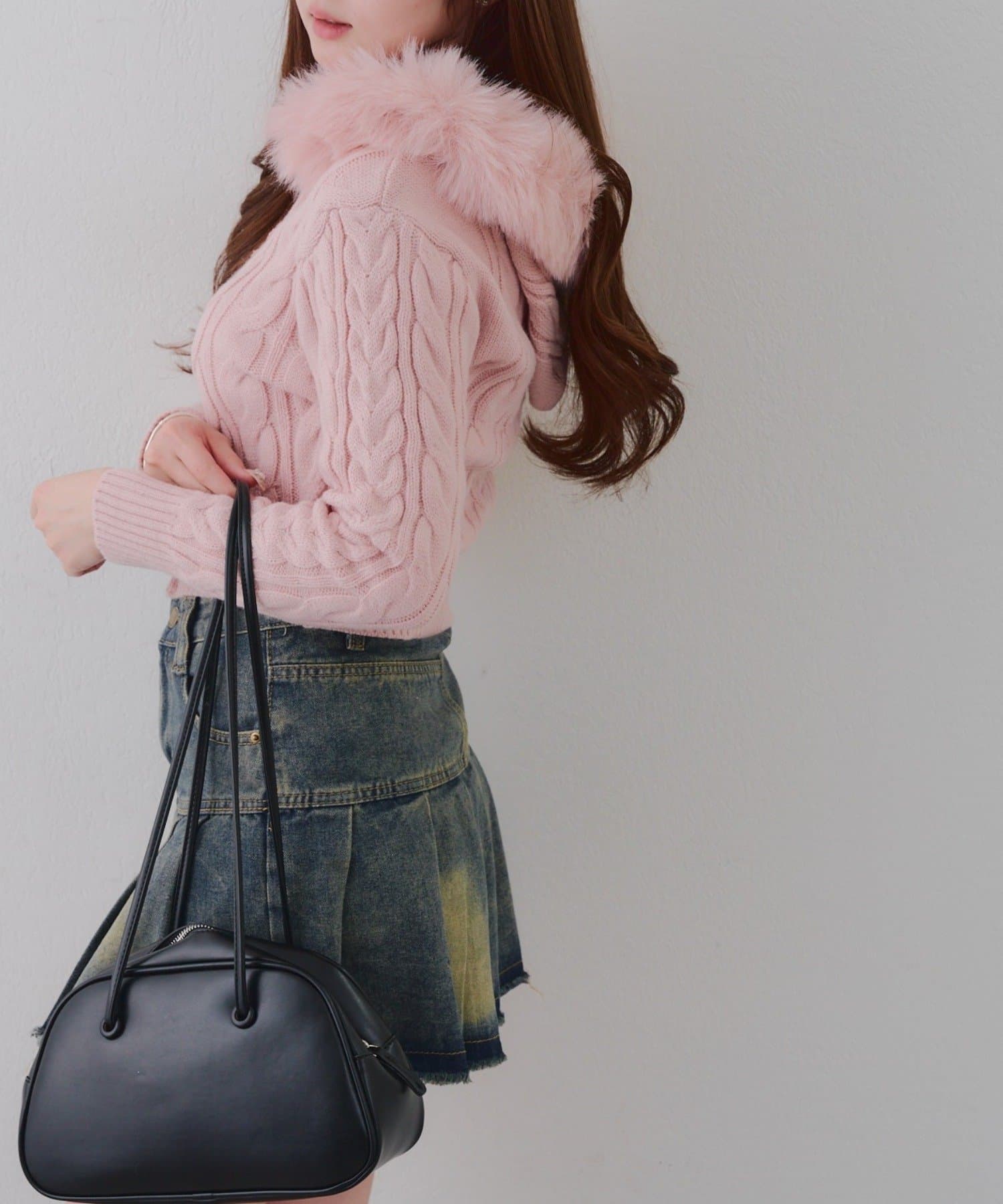 NICE CLAUP / OLIVE des OLIVE OUTLET(ナイスクラップ  / オリーブ デ オリーブ アウトレット) 【RMAF】ケーブルファーパーカー