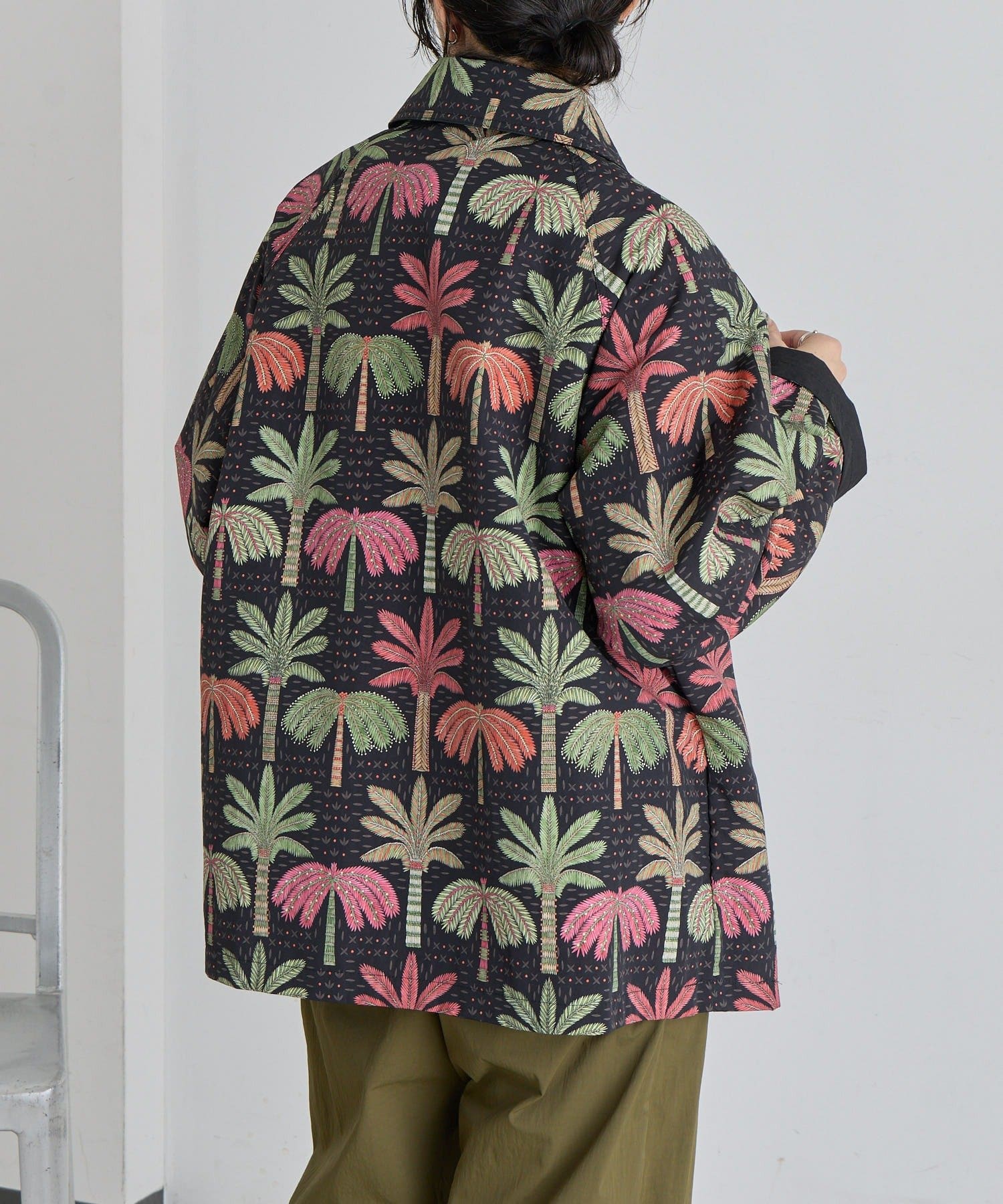 ear PAPILLONNER(イア パピヨネ) 《撥水/2way》sampo×earコラボリバーシブルハーフコート