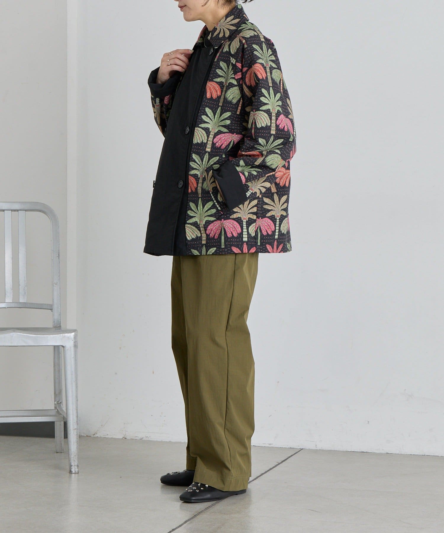 ear PAPILLONNER(イア パピヨネ) 《撥水/2way》sampo×earコラボリバーシブルハーフコート