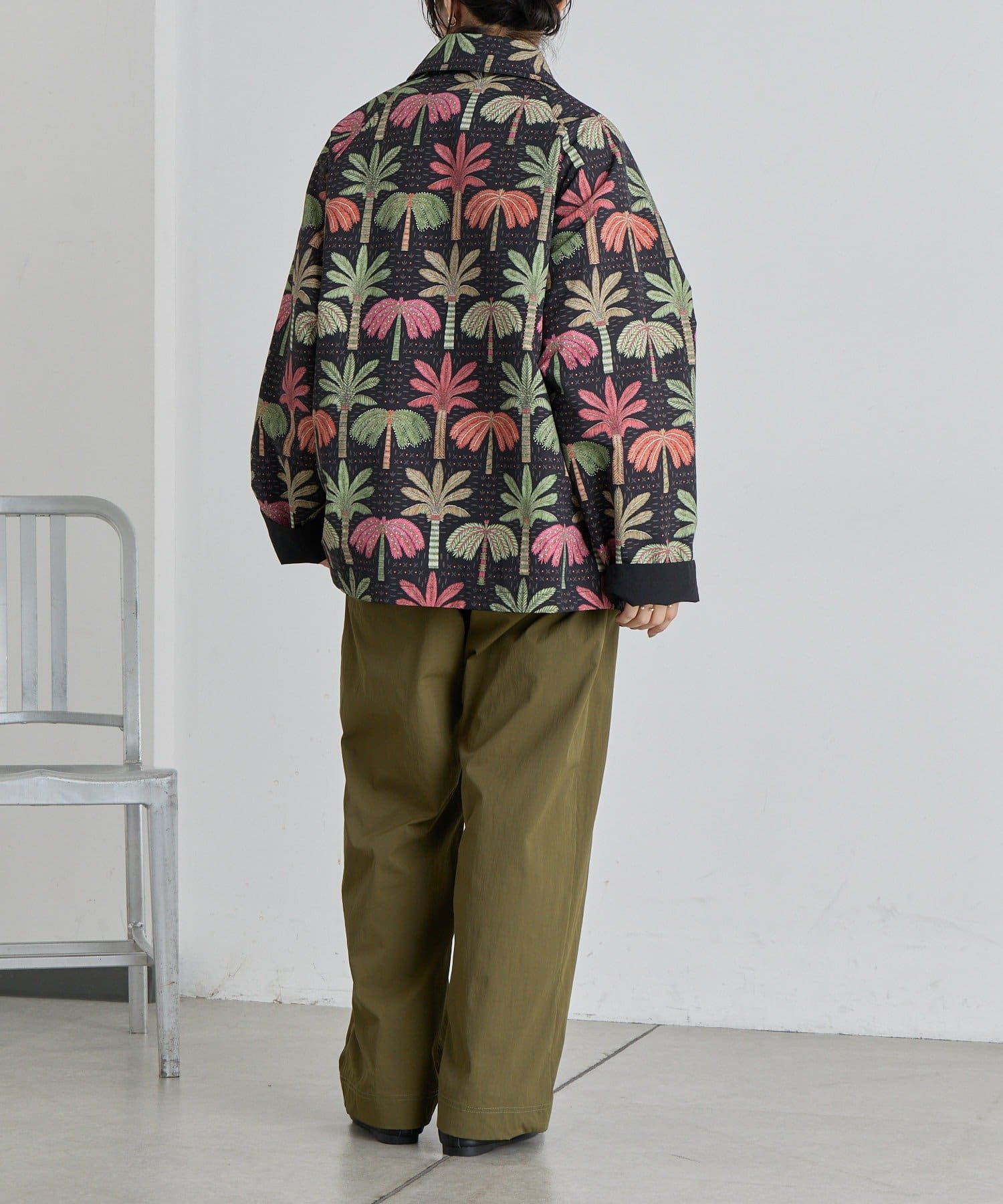 ear PAPILLONNER(イア パピヨネ) 《撥水/2way》sampo×earコラボリバーシブルハーフコート