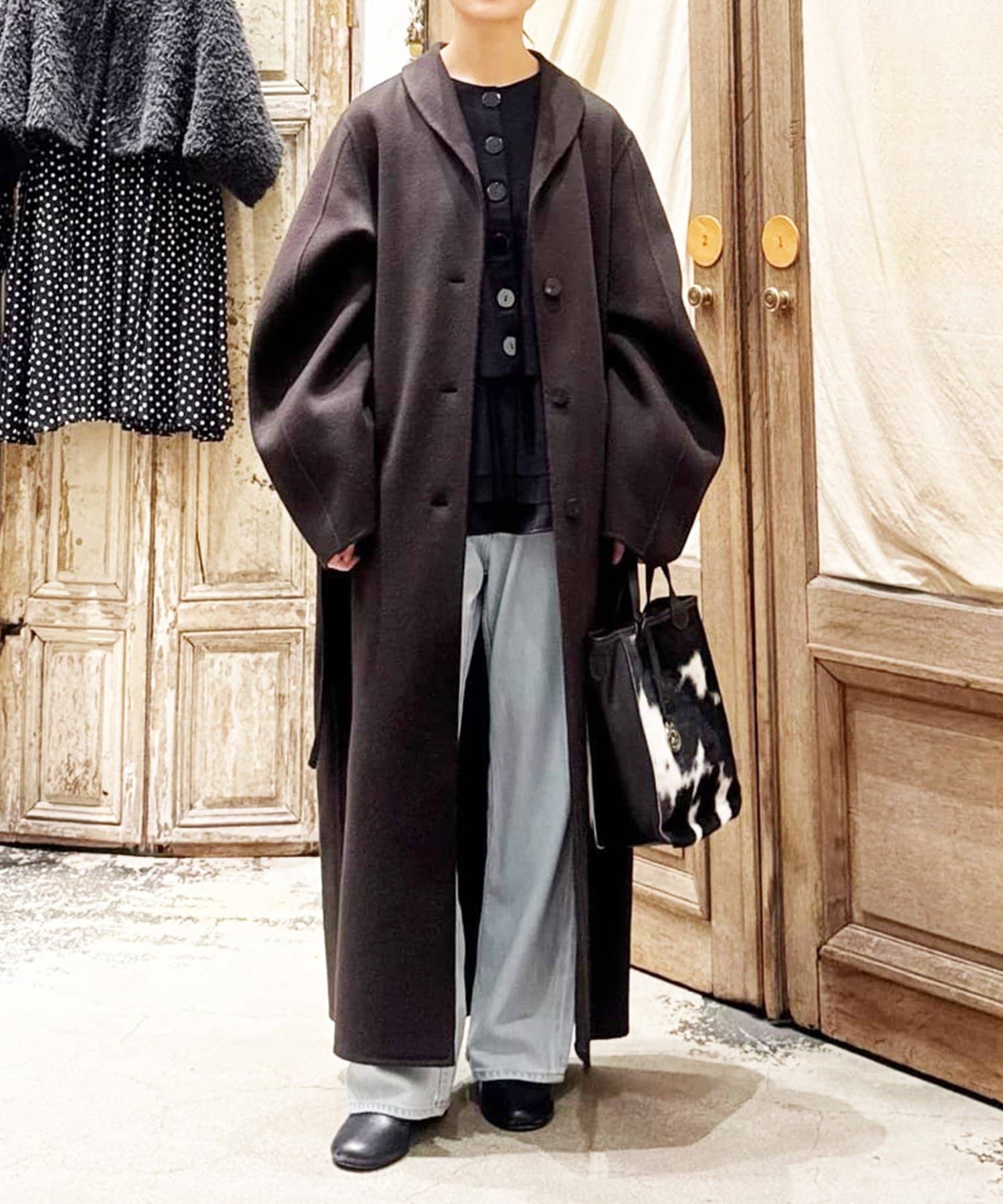 BEARDSLEY(ビアズリー) 《RRACE》ショールカラーロングコート