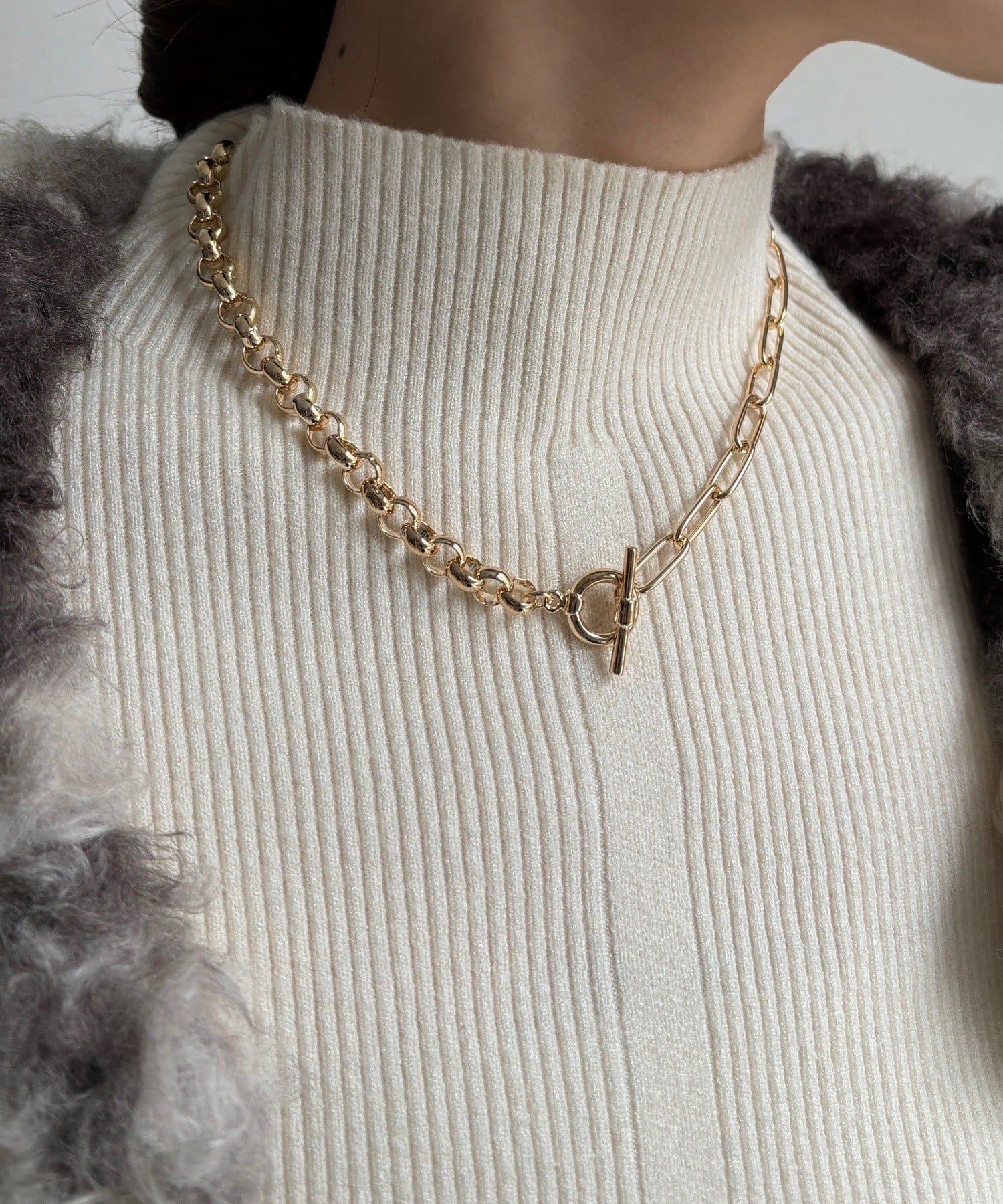 DOUDOU(ドゥドゥ) ミックスチェーンラリエット