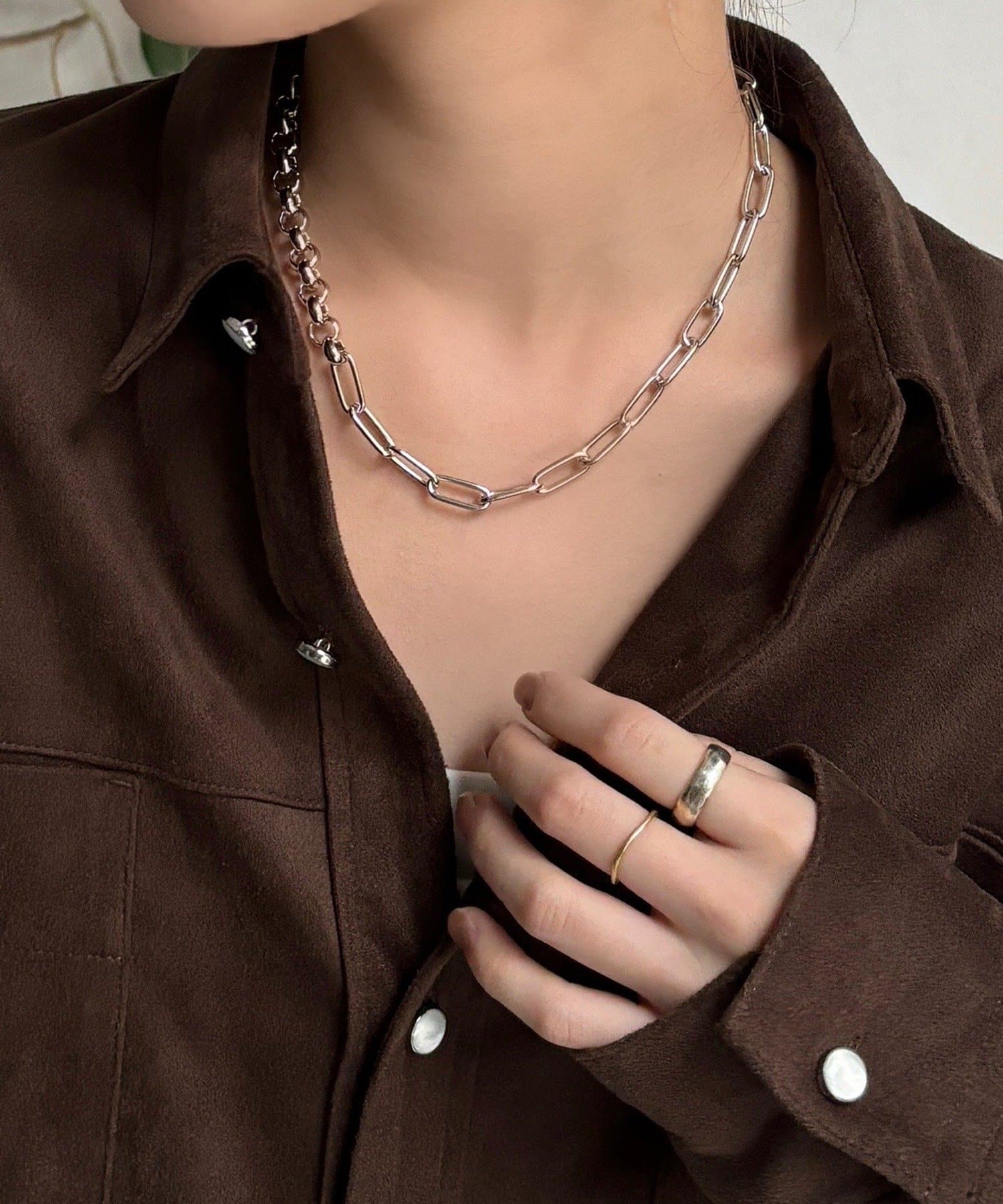 DOUDOU(ドゥドゥ) ミックスチェーンラリエット