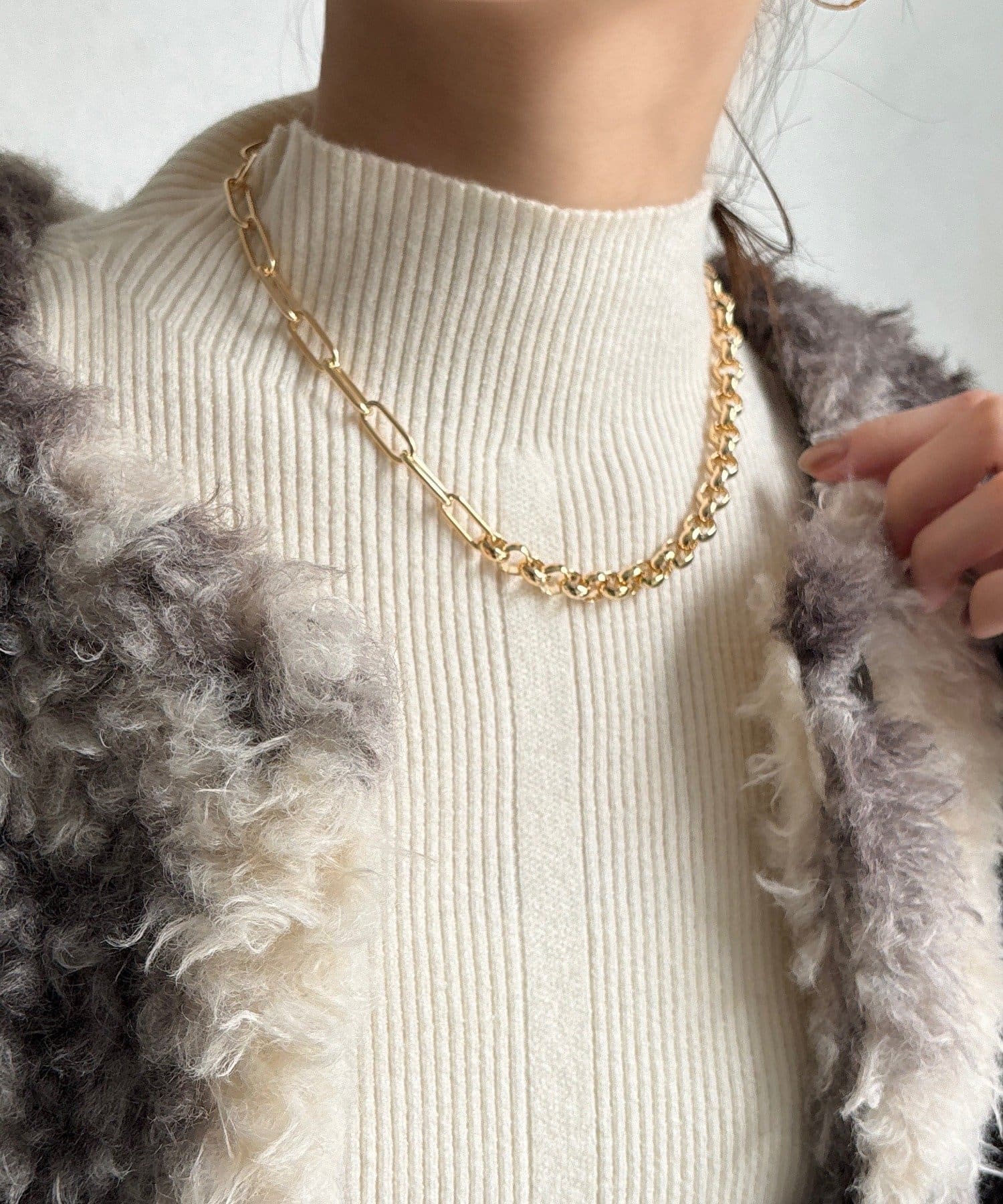 DOUDOU(ドゥドゥ) ミックスチェーンラリエット