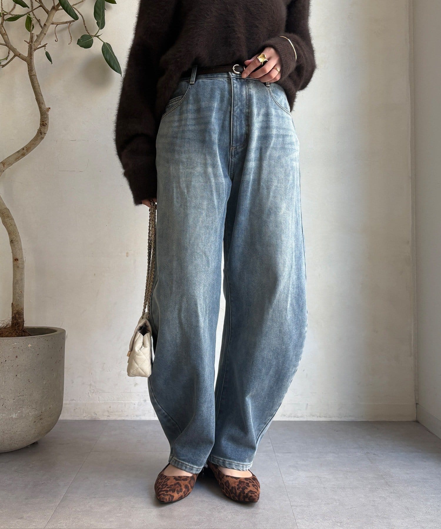 DOUDOU(ドゥドゥ) 【WEB限定】裏起毛デニム