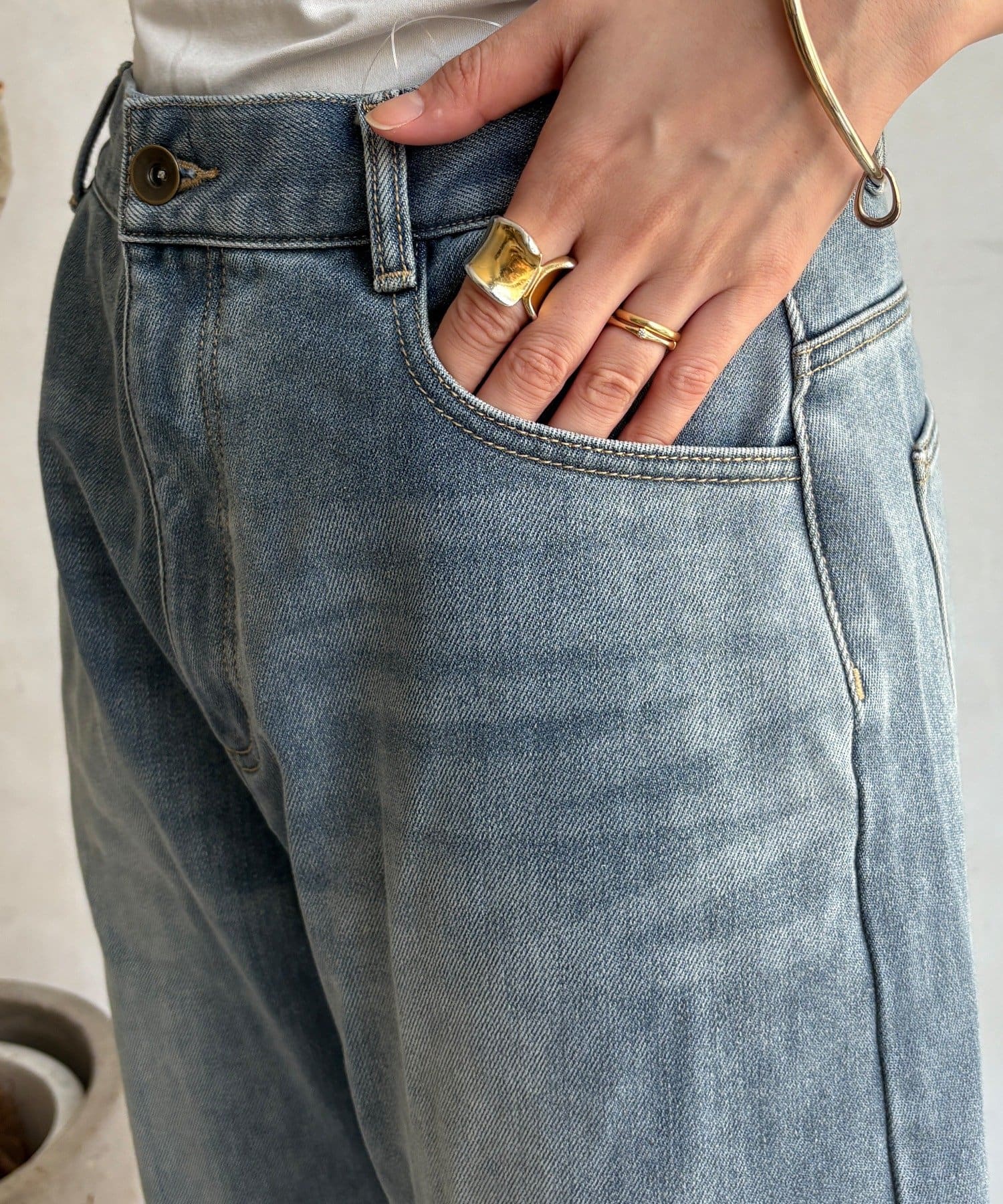 DOUDOU(ドゥドゥ) 【WEB限定】裏起毛デニム