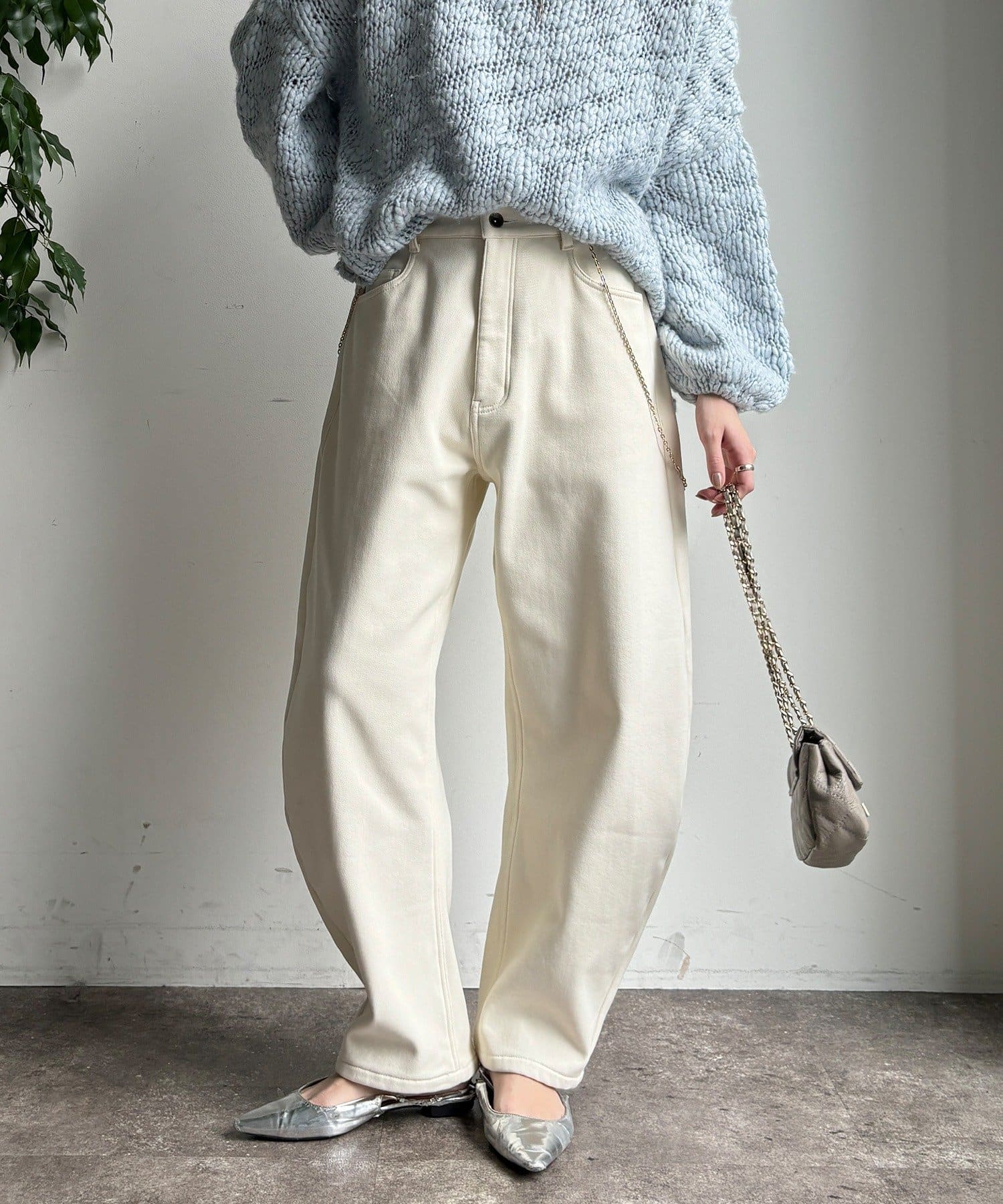 DOUDOU(ドゥドゥ) 【WEB限定】裏起毛デニム