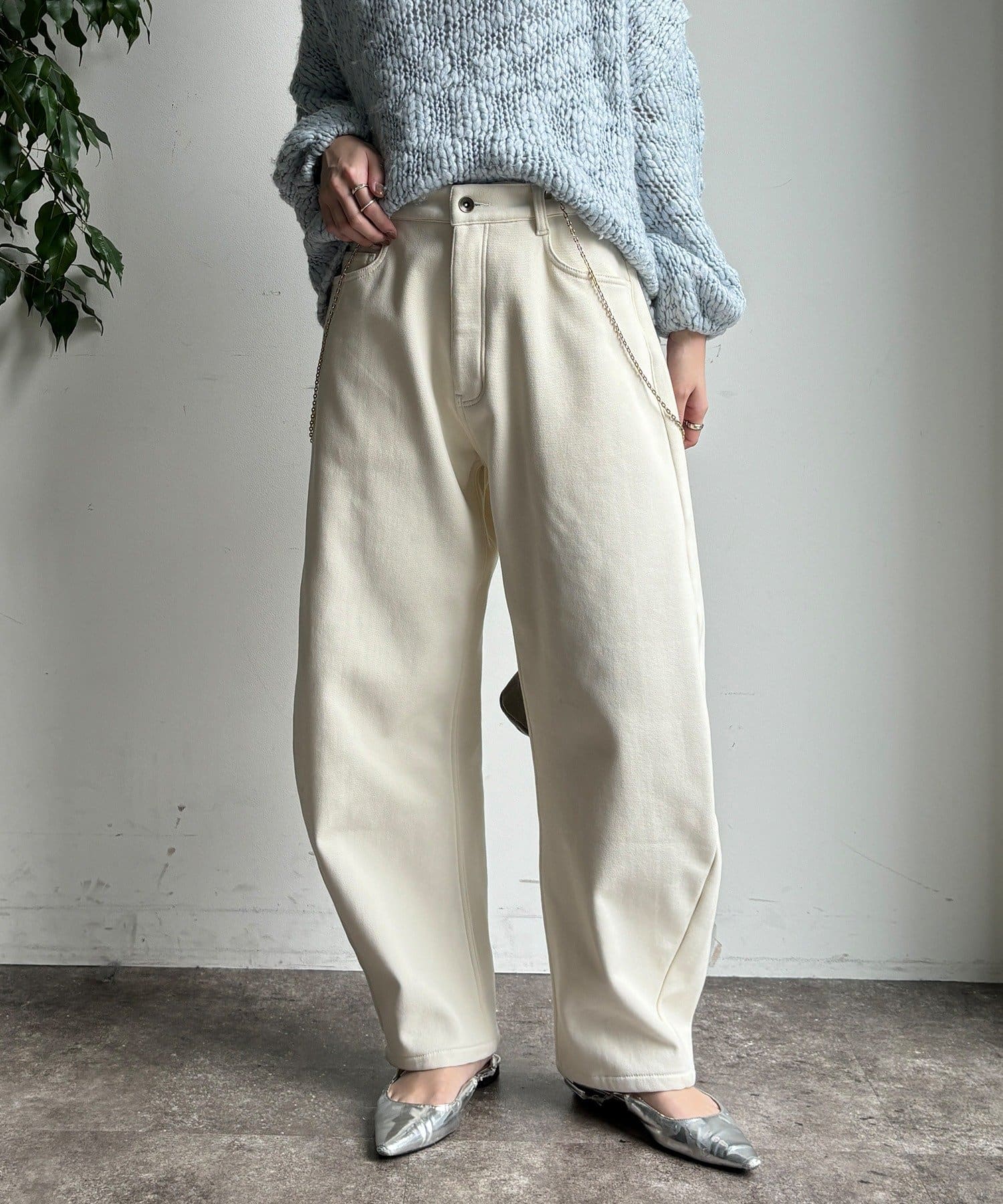 DOUDOU(ドゥドゥ) 【WEB限定】裏起毛デニム