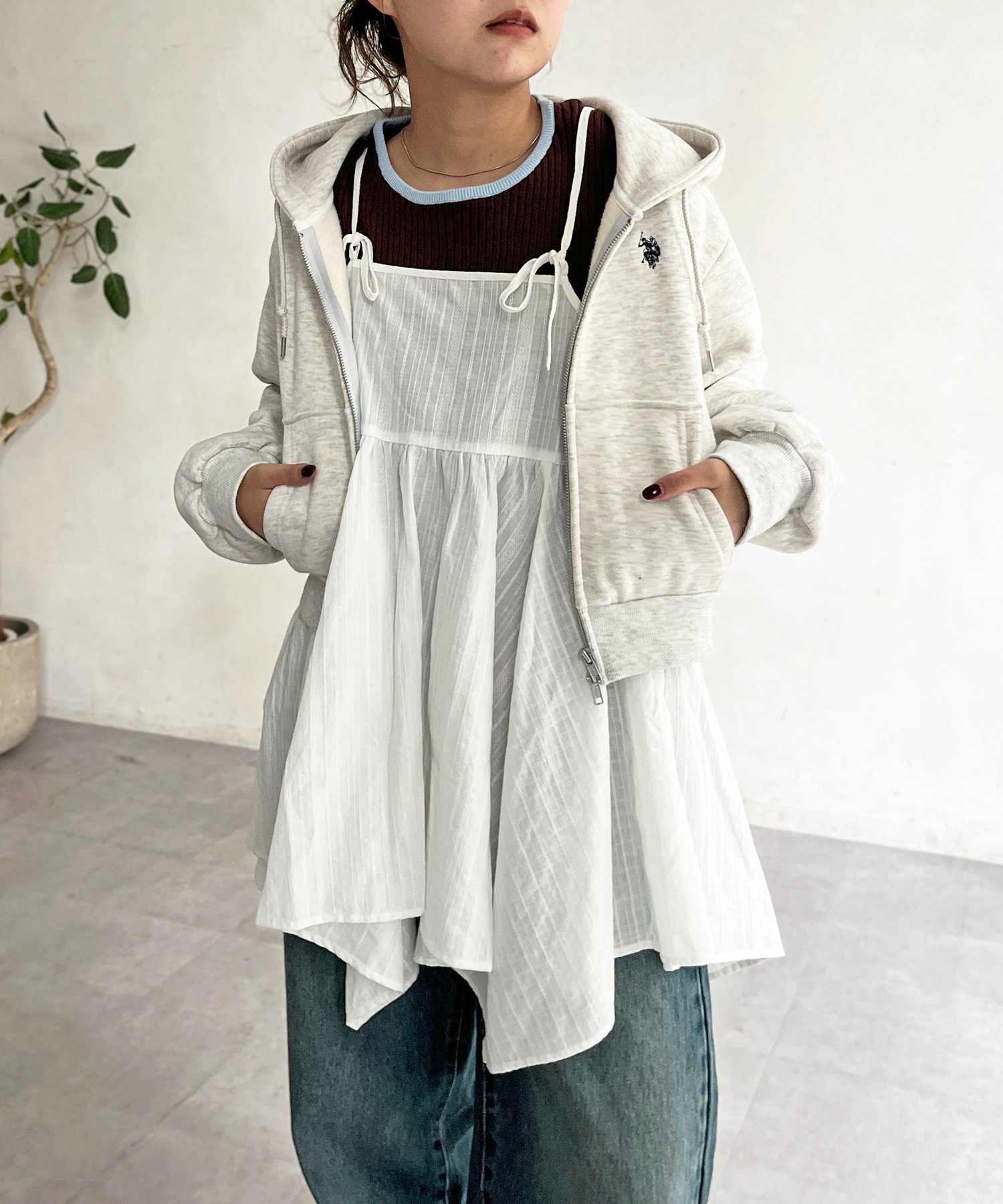 CPCM(シーピーシーエム) 2WAYイレヘムキャミチュニック