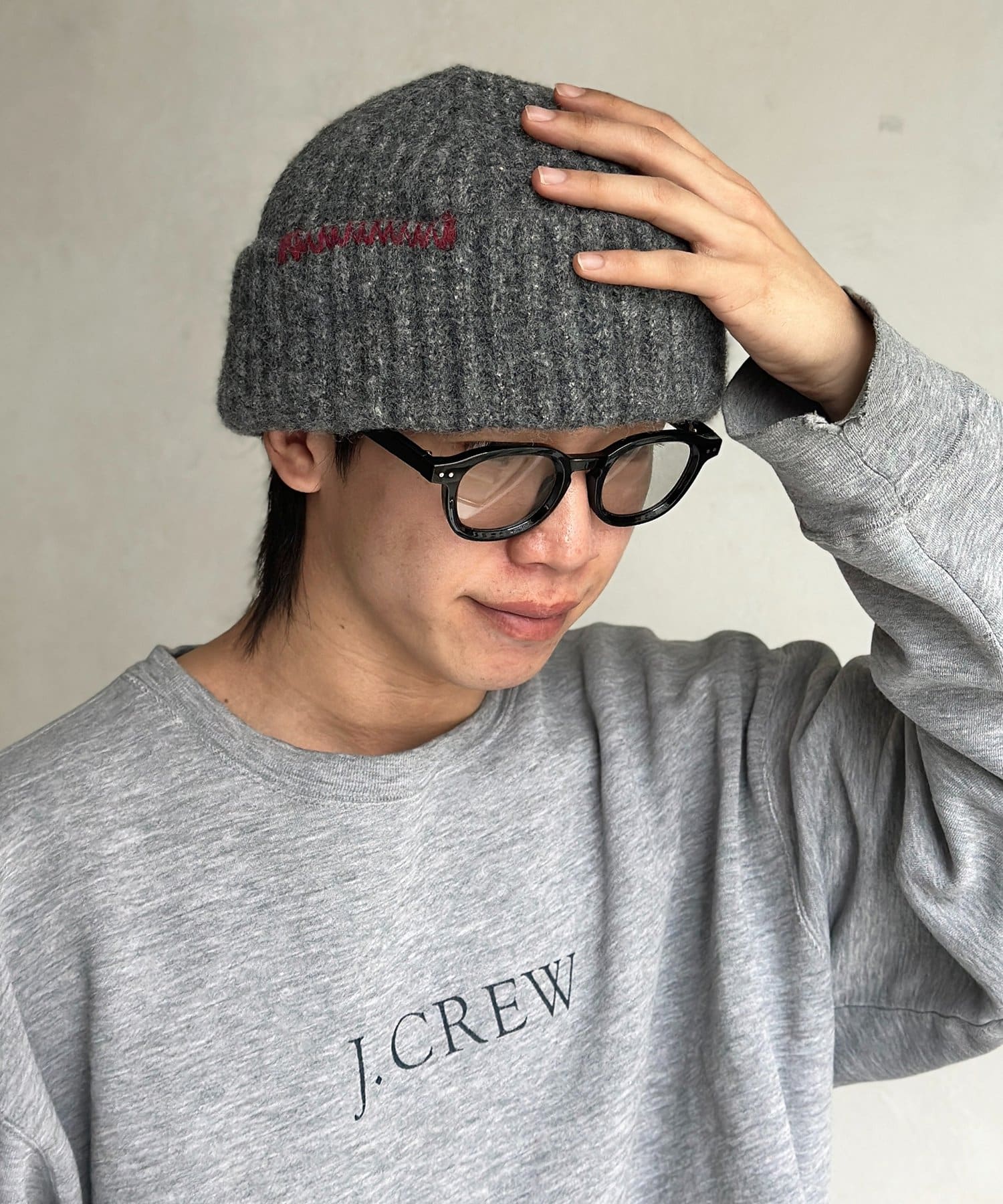 CPCM(シーピーシーエム) 配色ステッチニット帽