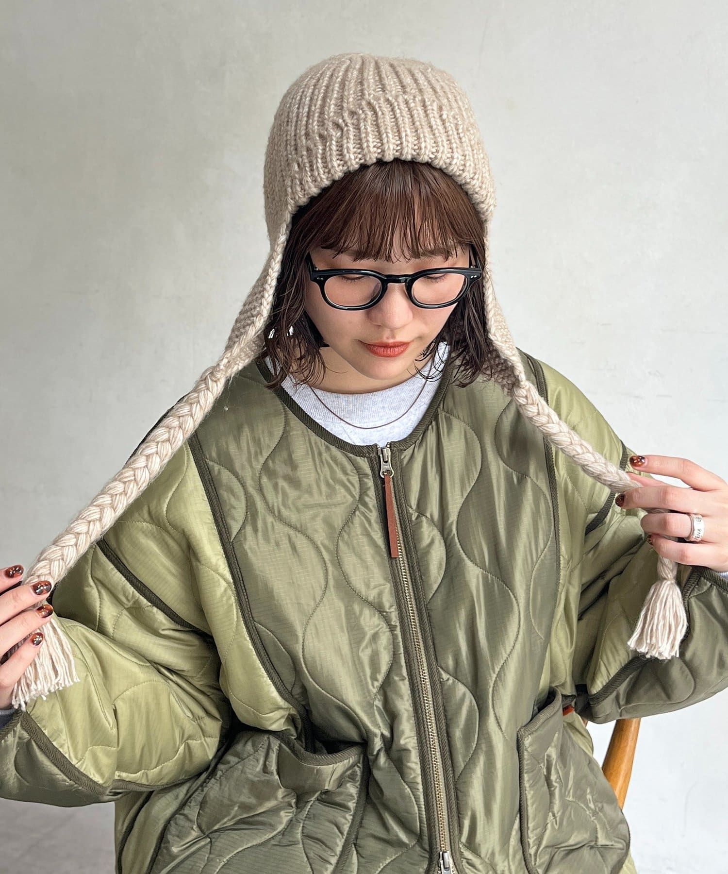 CPCM(シーピーシーエム) ニットフライトキャップ