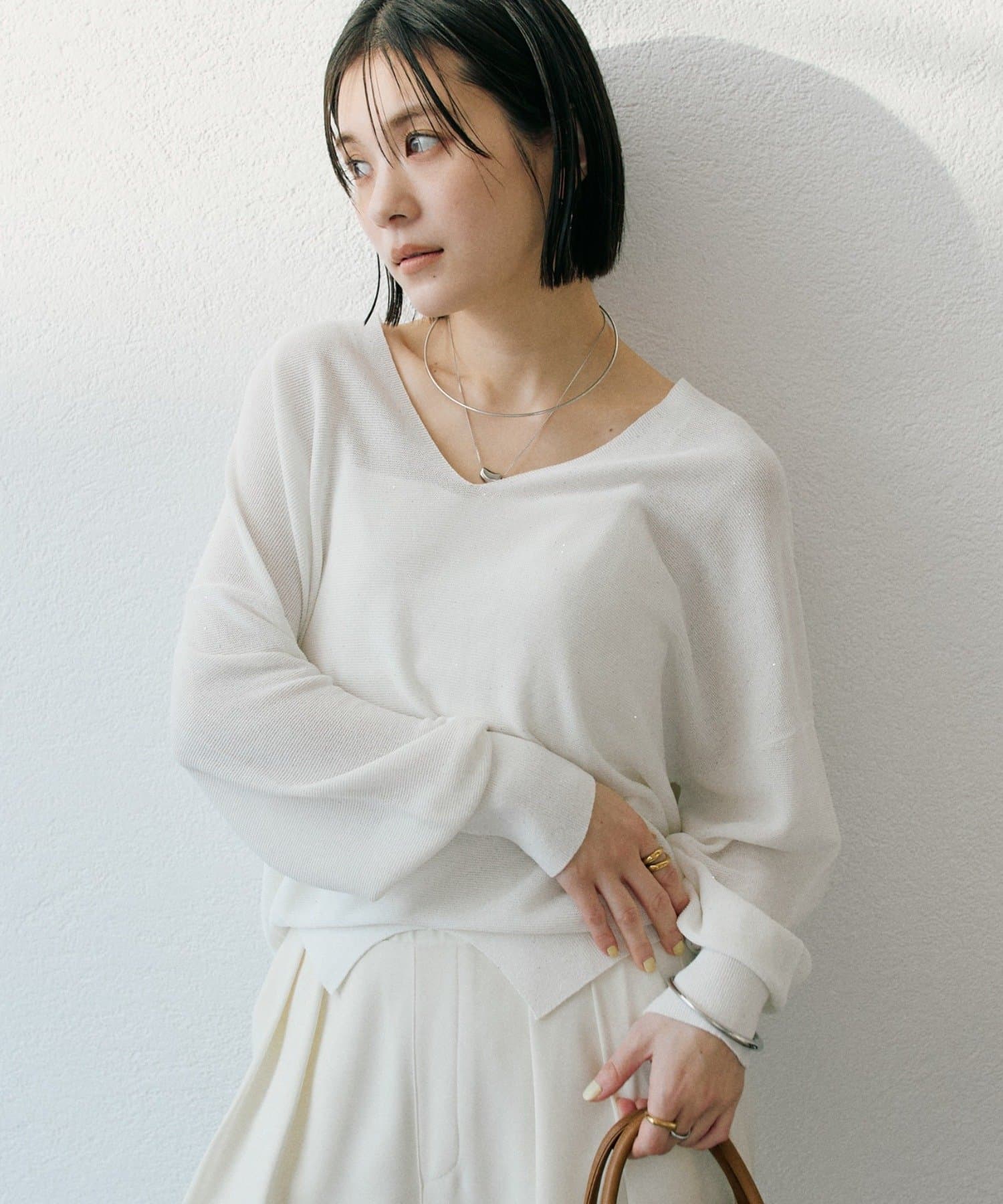 RIVE DROITE(リヴドロワ) 予約【華やかな煌めき】ペーパースパングルニット