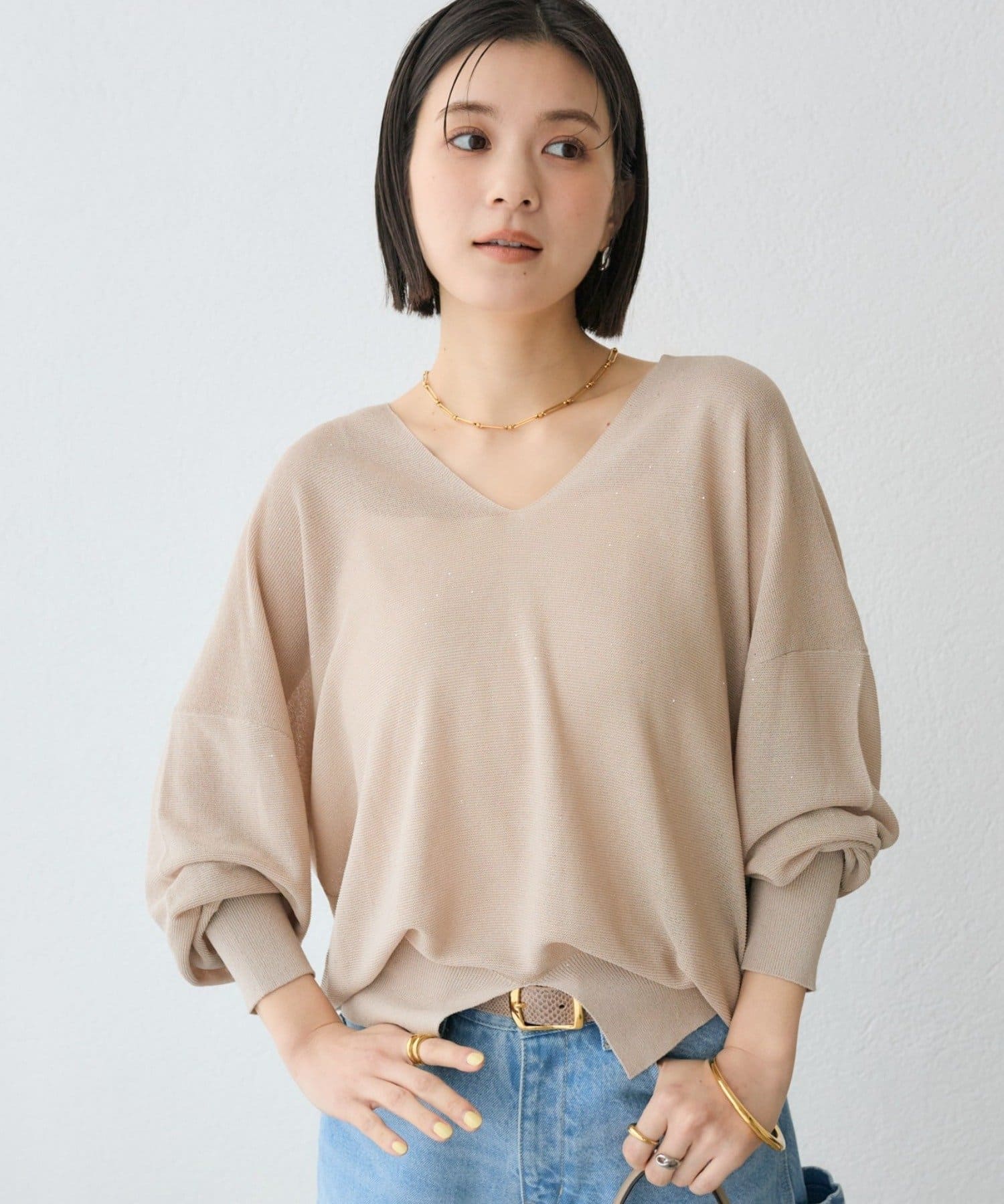 RIVE DROITE(リヴドロワ) 予約【華やかな煌めき】ペーパースパングルニット