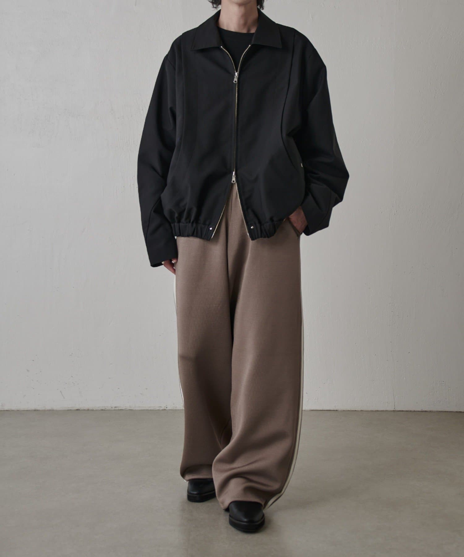 Lui's(ルイス) VISミラノリブ ワイドトラックパンツ