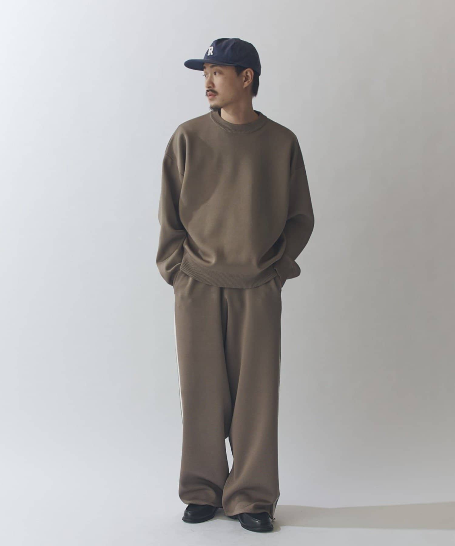 Lui's(ルイス) VISミラノリブ ワイドトラックパンツ