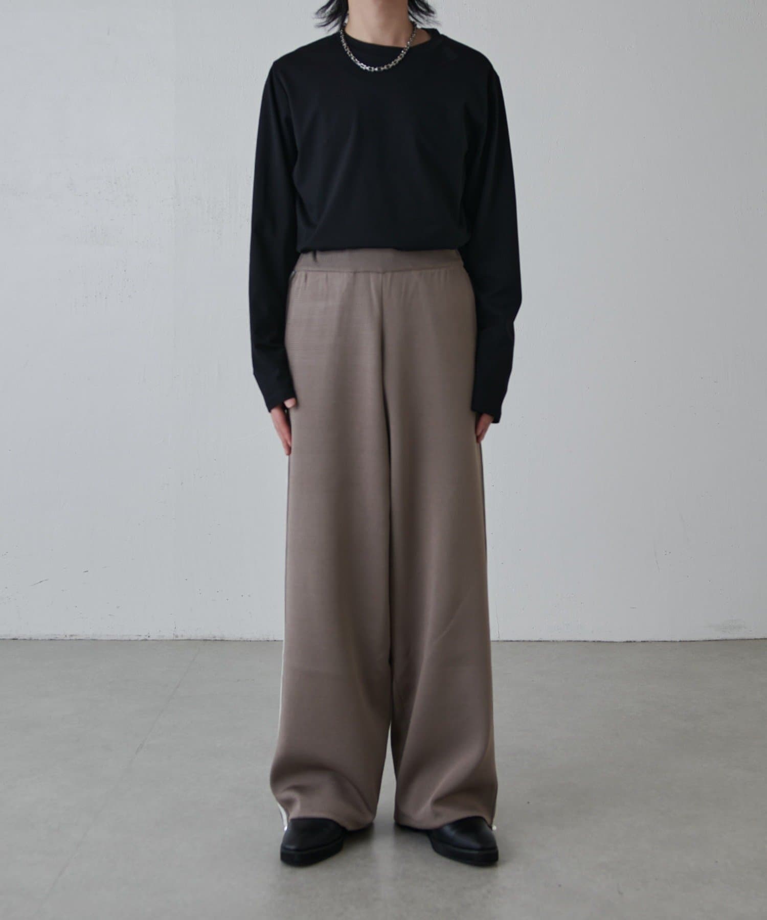 Lui's(ルイス) VISミラノリブ ワイドトラックパンツ