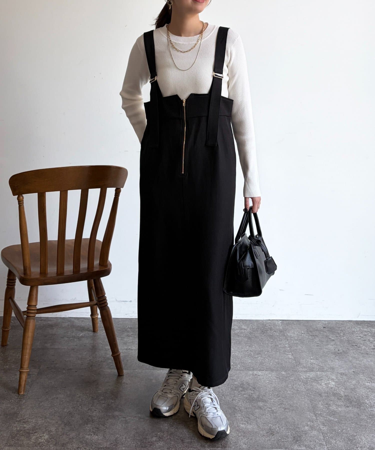 Chez toi(シェトワ) ジャンスカSETニットプルオーバー