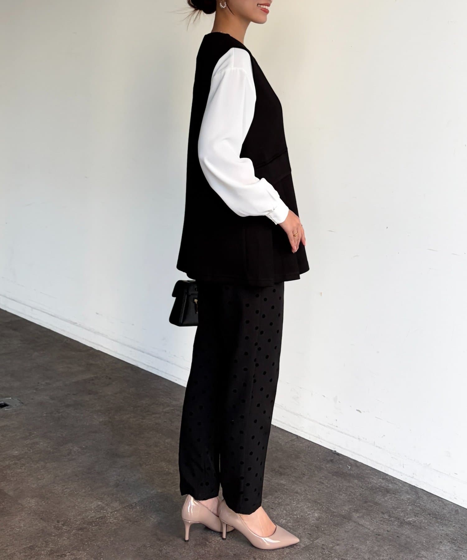 Chez toi(シェトワ) タックペプラムダンボールベスト