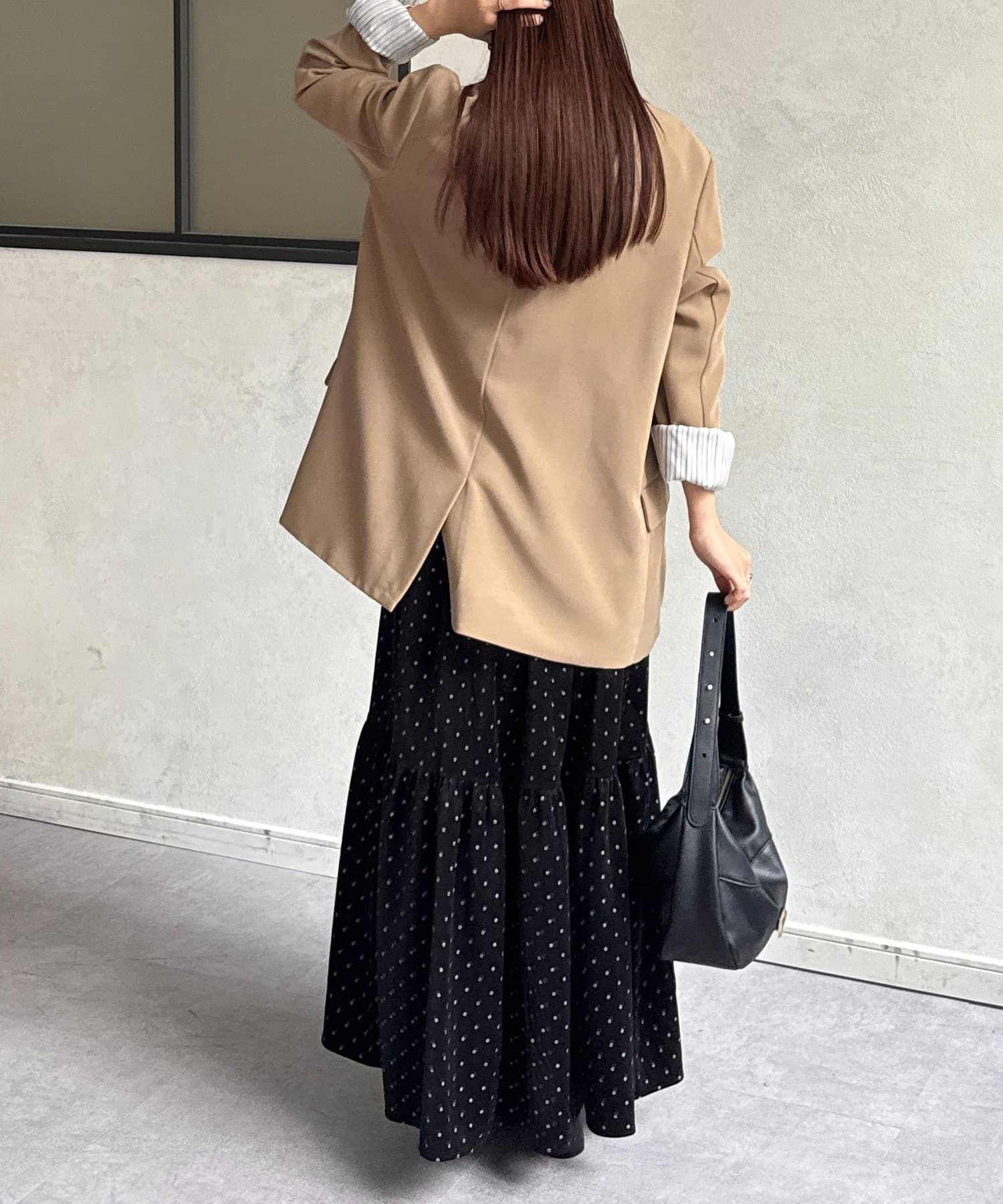 Thevon.(ゼヴォン) ドットベロアティアードスカート