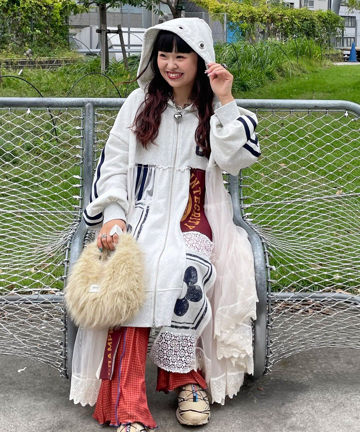 CIAOPANIC(チャオパニック) 【ゆなまる(＠yuna_maruu)企画】【HELLO.SANFRANCISCO/ハローサンフランシスコ】リメイクパーカーワンピース