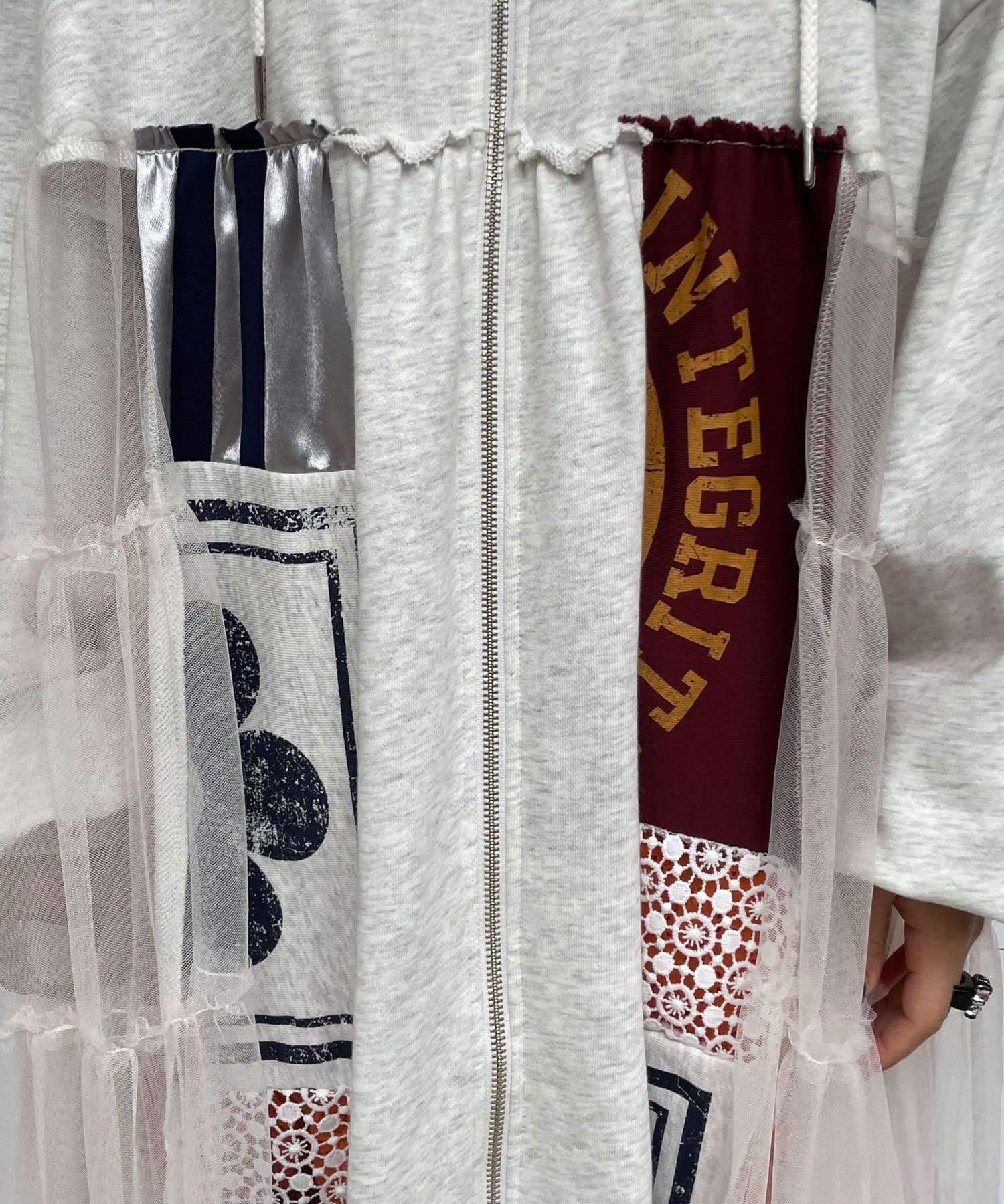 CIAOPANIC(チャオパニック) 【ゆなまる(＠yuna_maruu)企画】【HELLO.SANFRANCISCO/ハローサンフランシスコ】リメイクパーカーワンピース