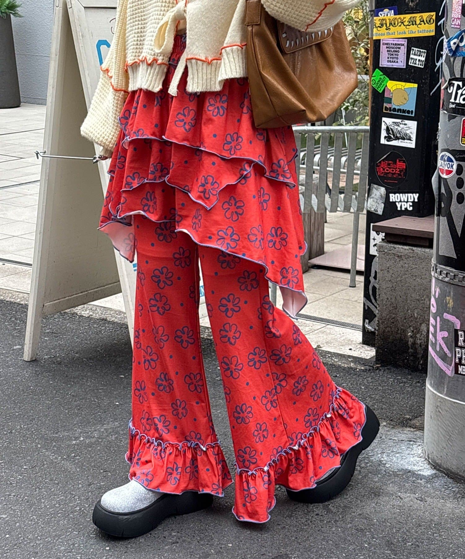 CIAOPANIC(チャオパニック)  【こざる(＠０_0kozaru)企画】【HELLO.SANFRANCISCO/ハローサンフランシスコ】アシメスカートSETフレアパンツ