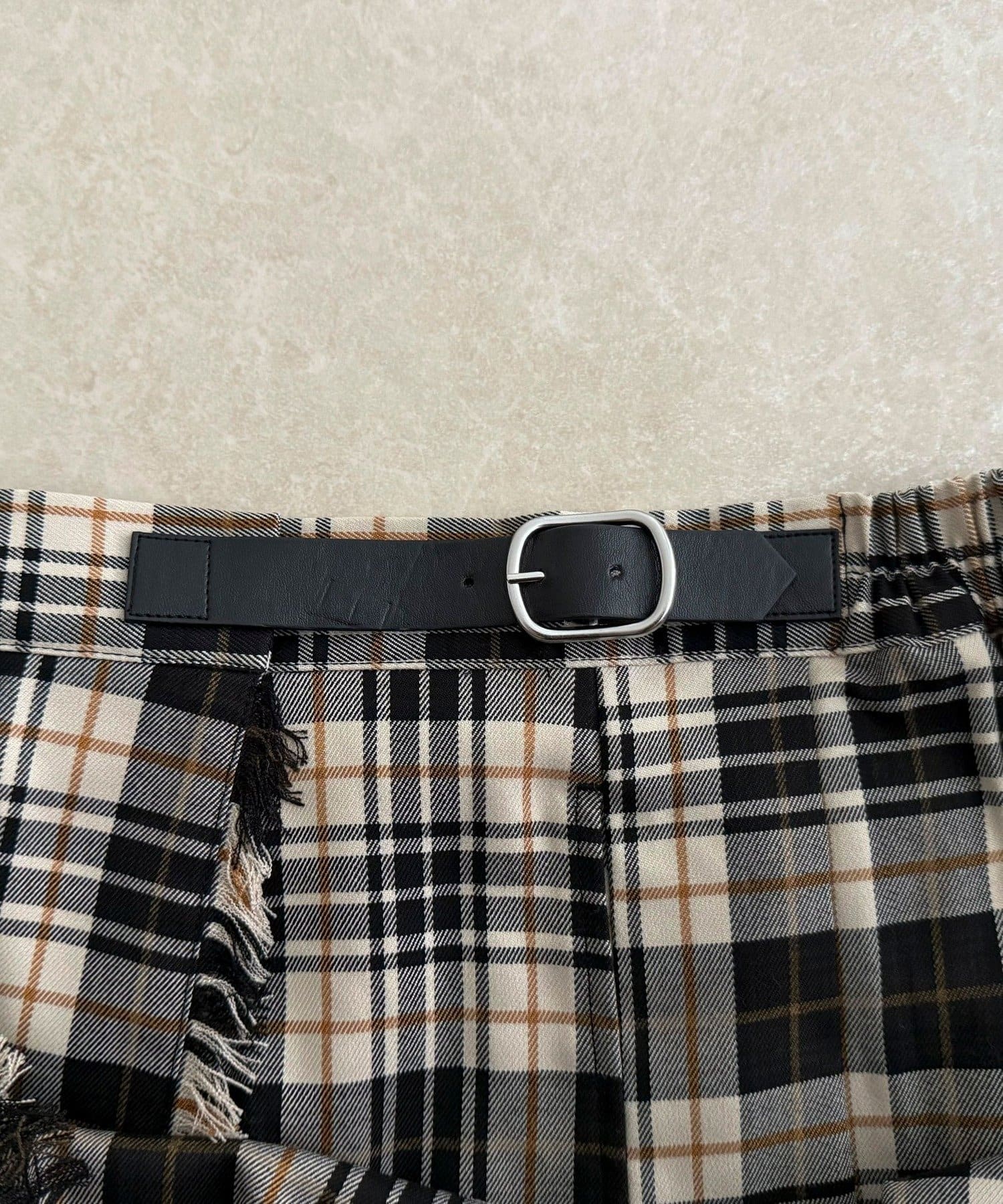 FREDY & GLOSTER(フレディ アンド グロスター) 【GEVACO/ゲバコ】チェックサイドベルトスカート