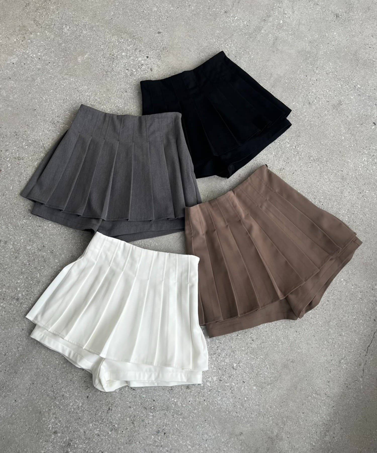 NICE CLAUP / OLIVE des OLIVE OUTLET(ナイスクラップ  / オリーブ デ オリーブ アウトレット) 【one after another】プリーツスカパン