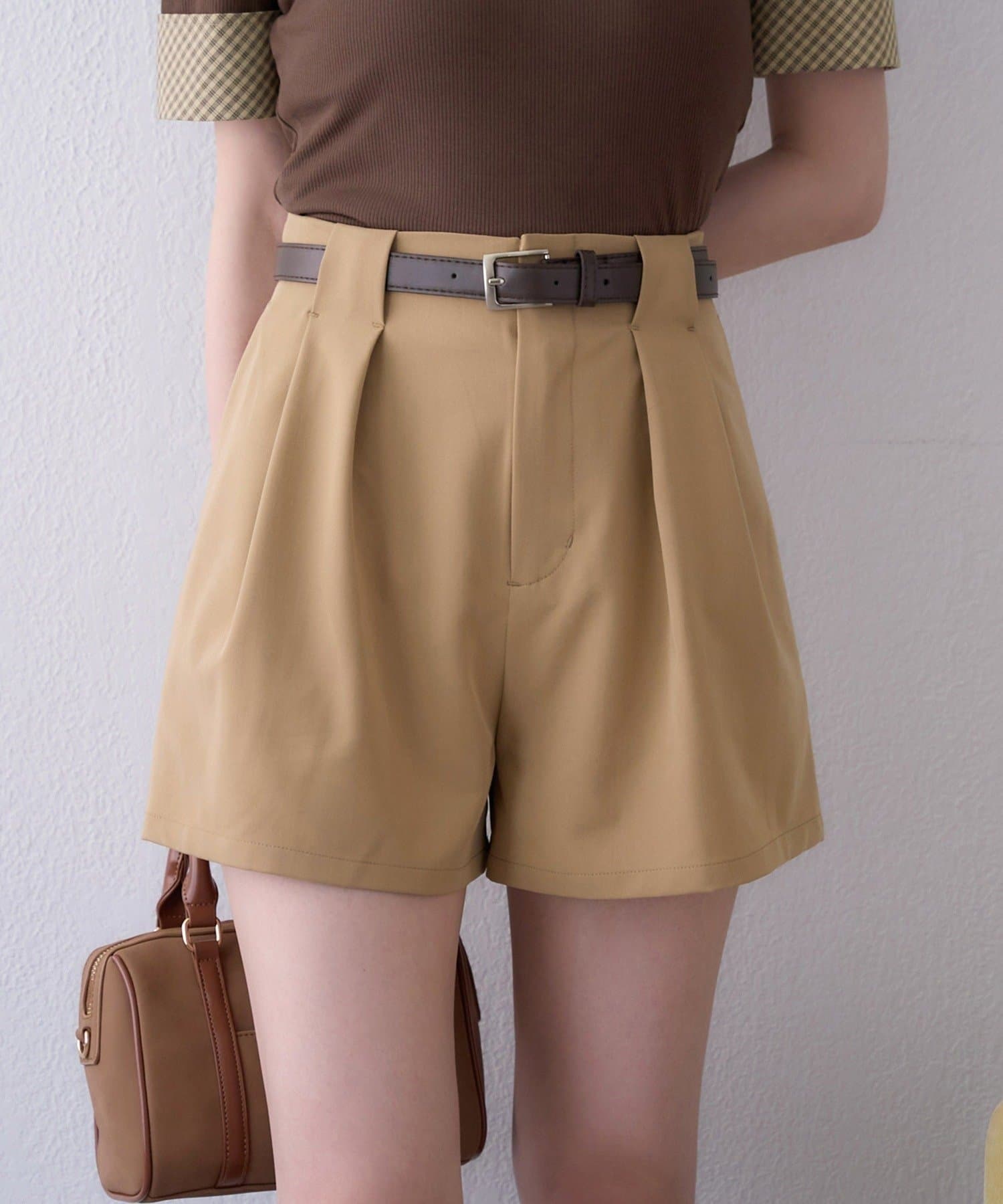 NICE CLAUP / OLIVE des OLIVE OUTLET(ナイスクラップ  / オリーブ デ オリーブ アウトレット) 【one after another】ベルト付きショーパン