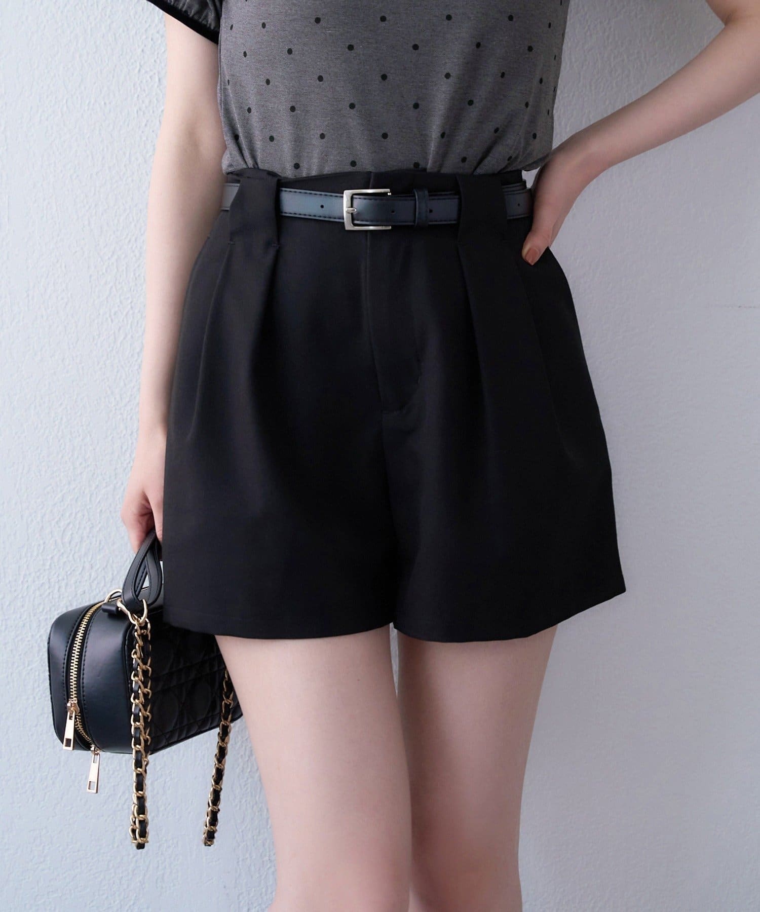 NICE CLAUP / OLIVE des OLIVE OUTLET(ナイスクラップ  / オリーブ デ オリーブ アウトレット) 【one after another】ベルト付きショーパン