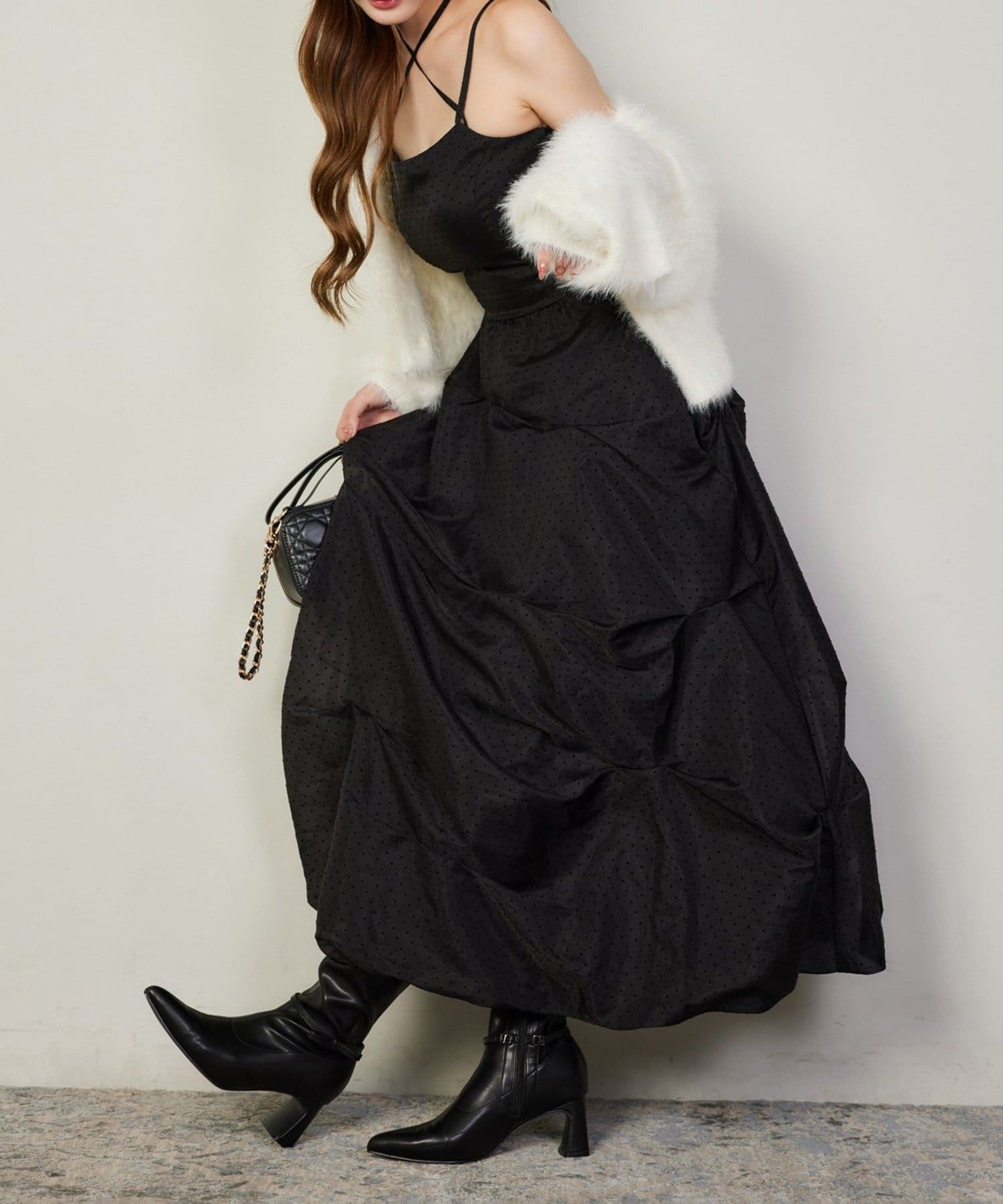 NICE CLAUP / OLIVE des OLIVE OUTLET(ナイスクラップ  / オリーブ デ オリーブ アウトレット) 【one after another】キャミワンピ