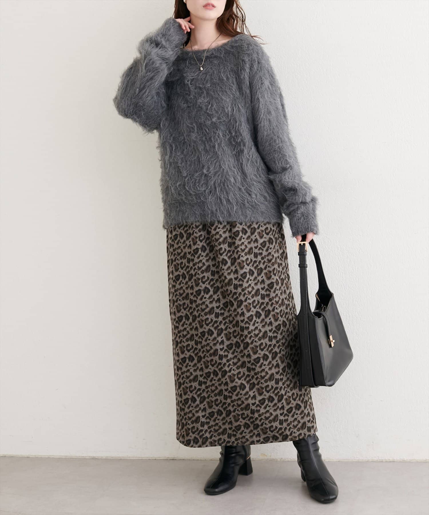 natural couture(ナチュラルクチュール) レオパードイージースカート