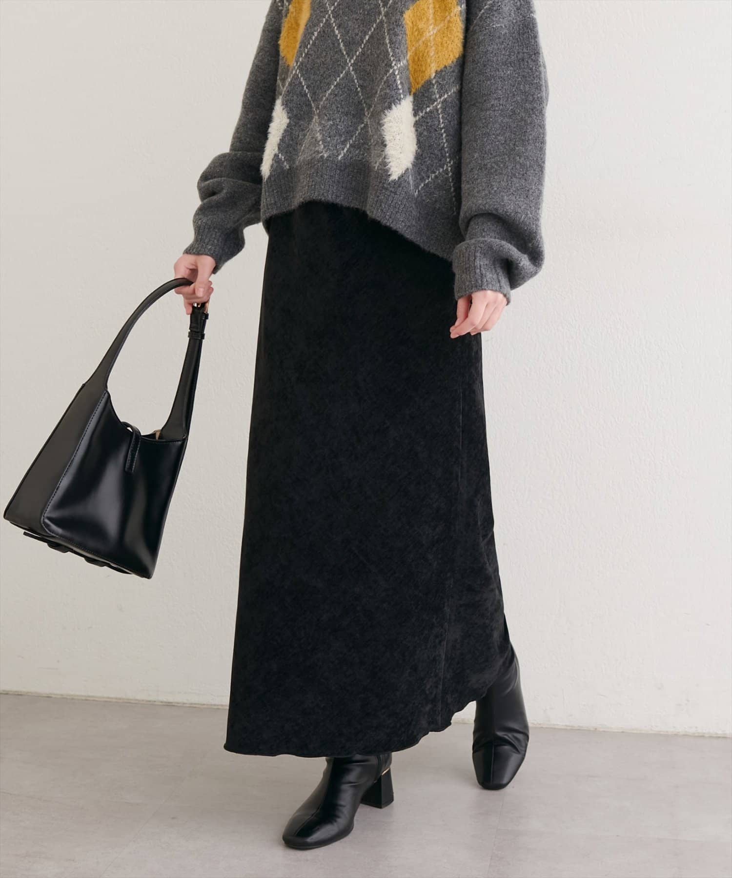 natural couture(ナチュラルクチュール) バイアスもやベロアスカート