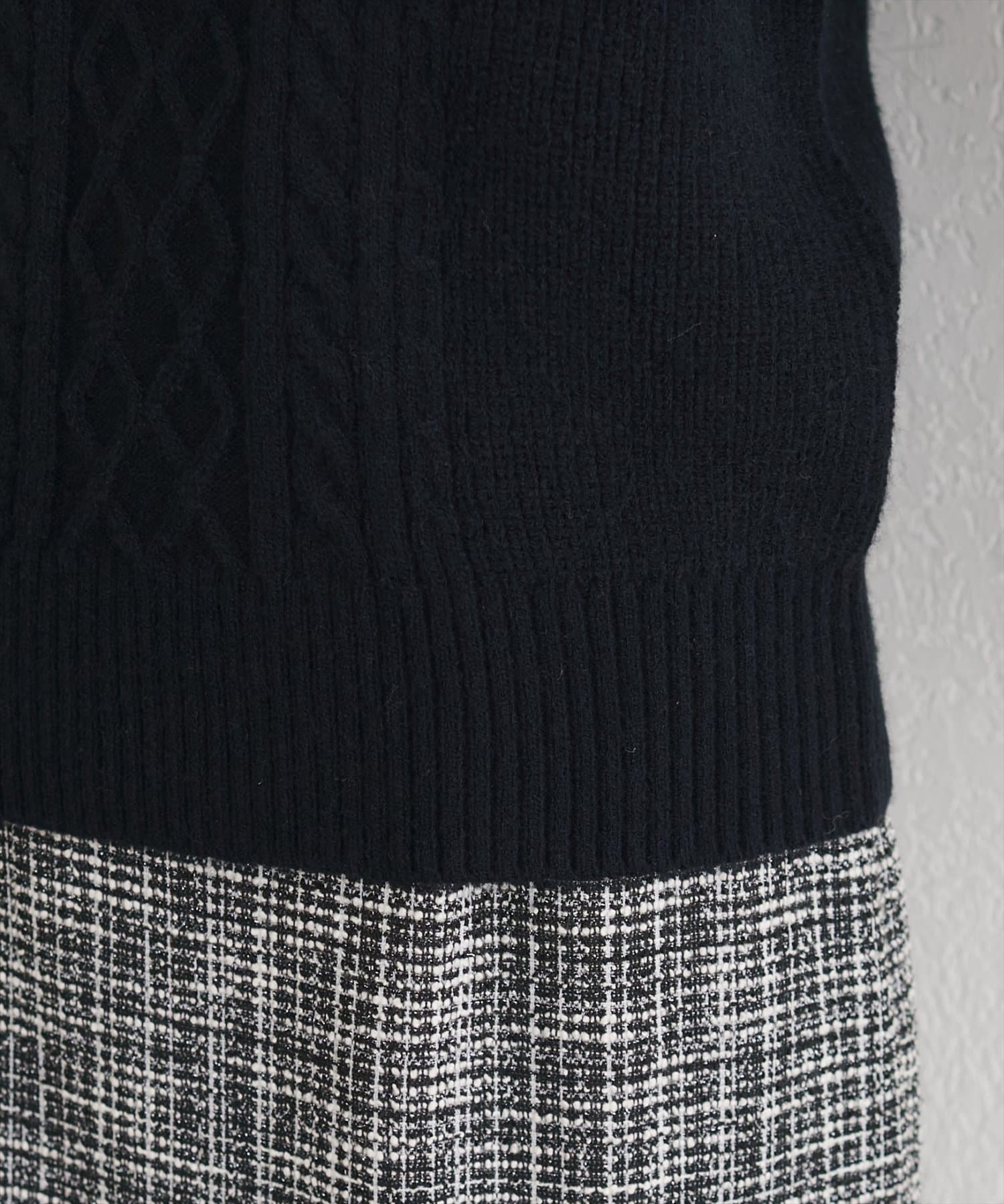 natural couture(ナチュラルクチュール) 袖口パールもちふわニット