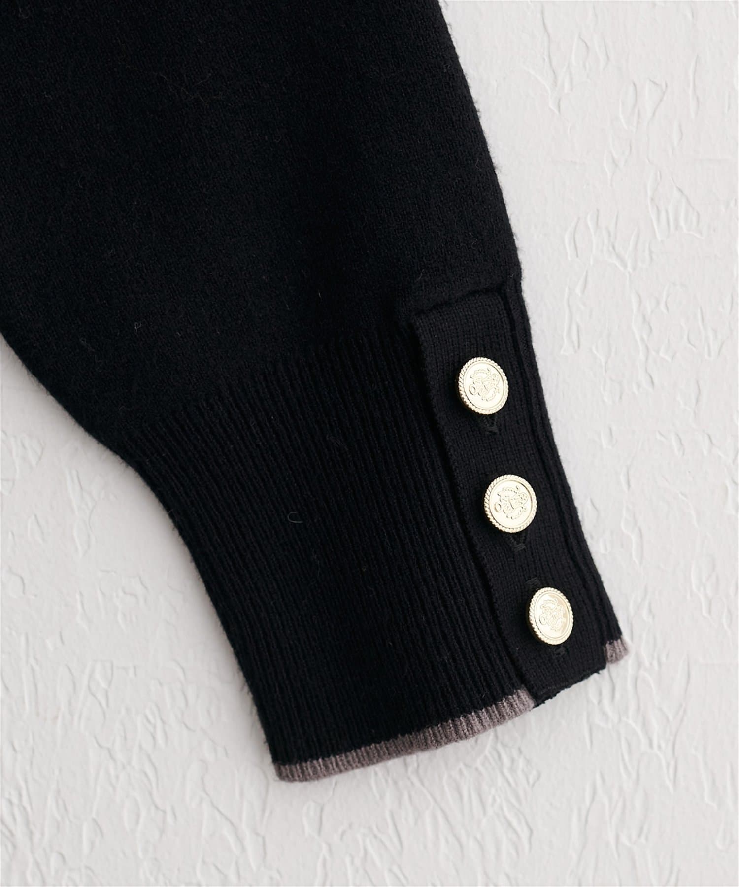 natural couture(ナチュラルクチュール) ハートネック配色ニットプルオーバー