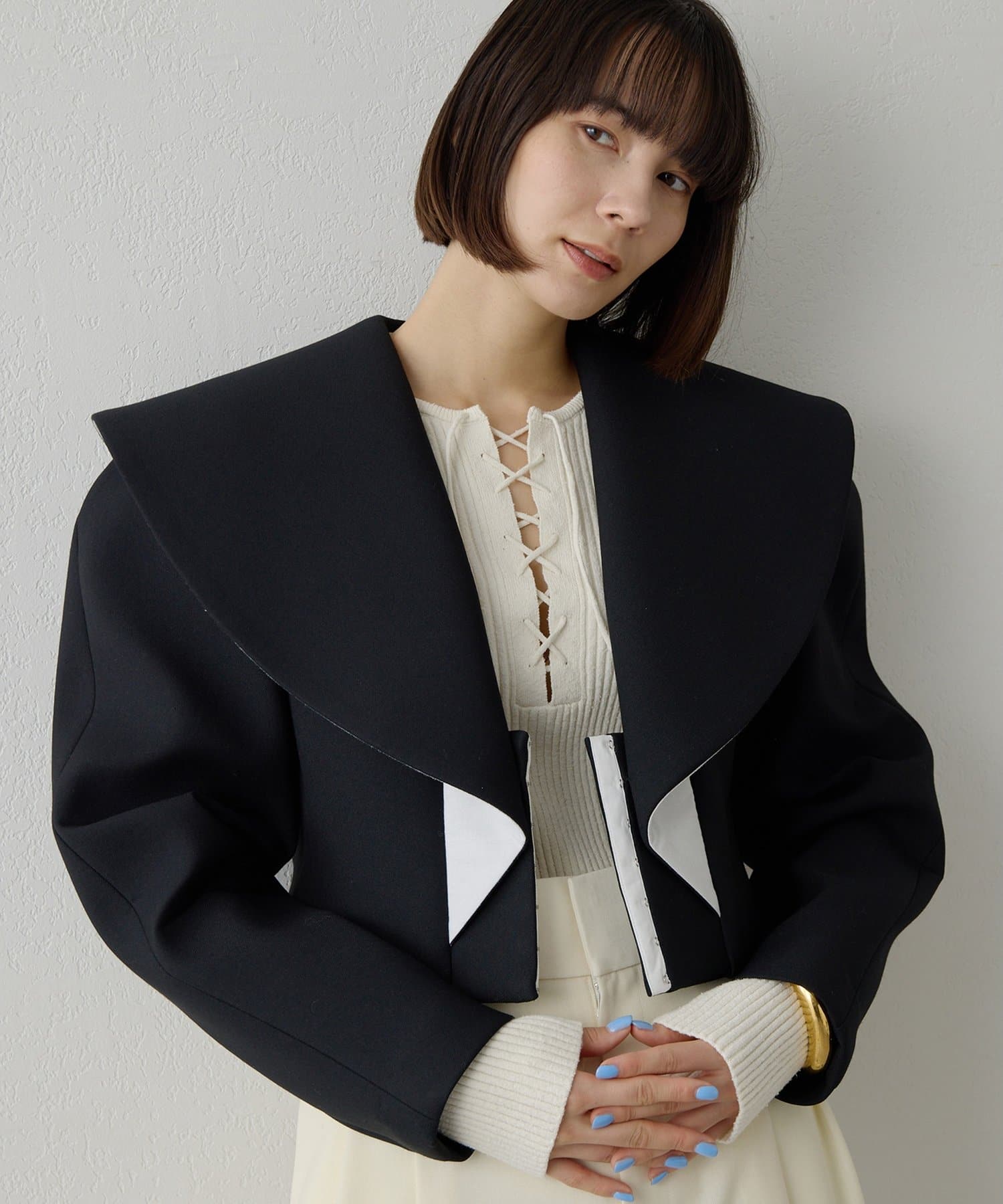 Whim Gazette(ウィム ガゼット) BIGショールカラージャケット