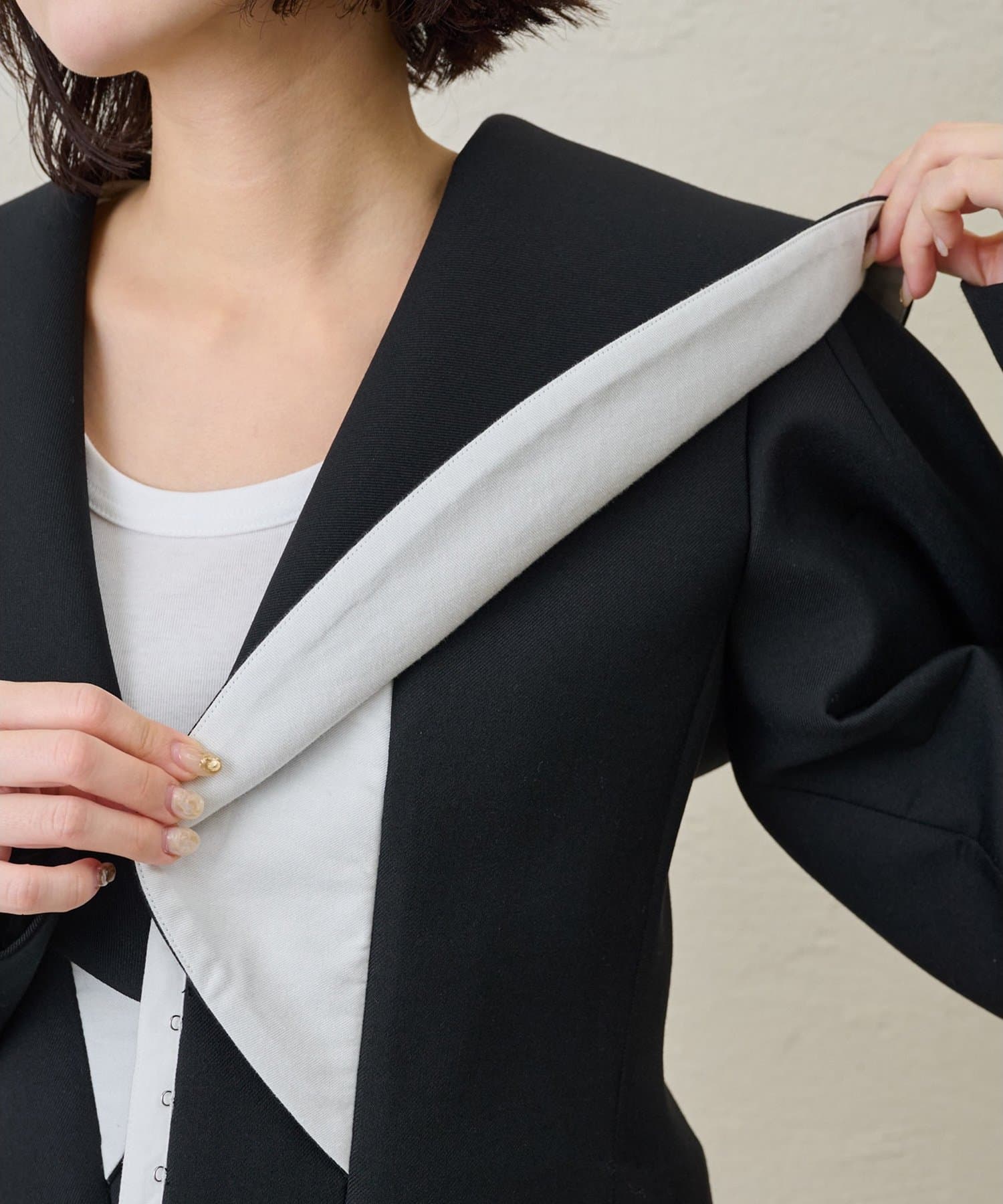 Whim Gazette(ウィム ガゼット) BIGショールカラージャケット