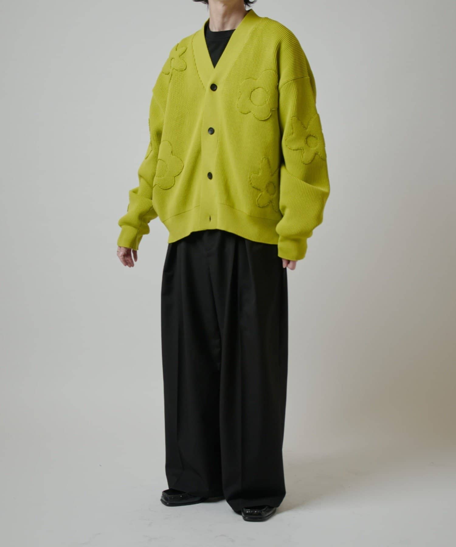 Lui's(ルイス) フラワーモチーフカーディガン