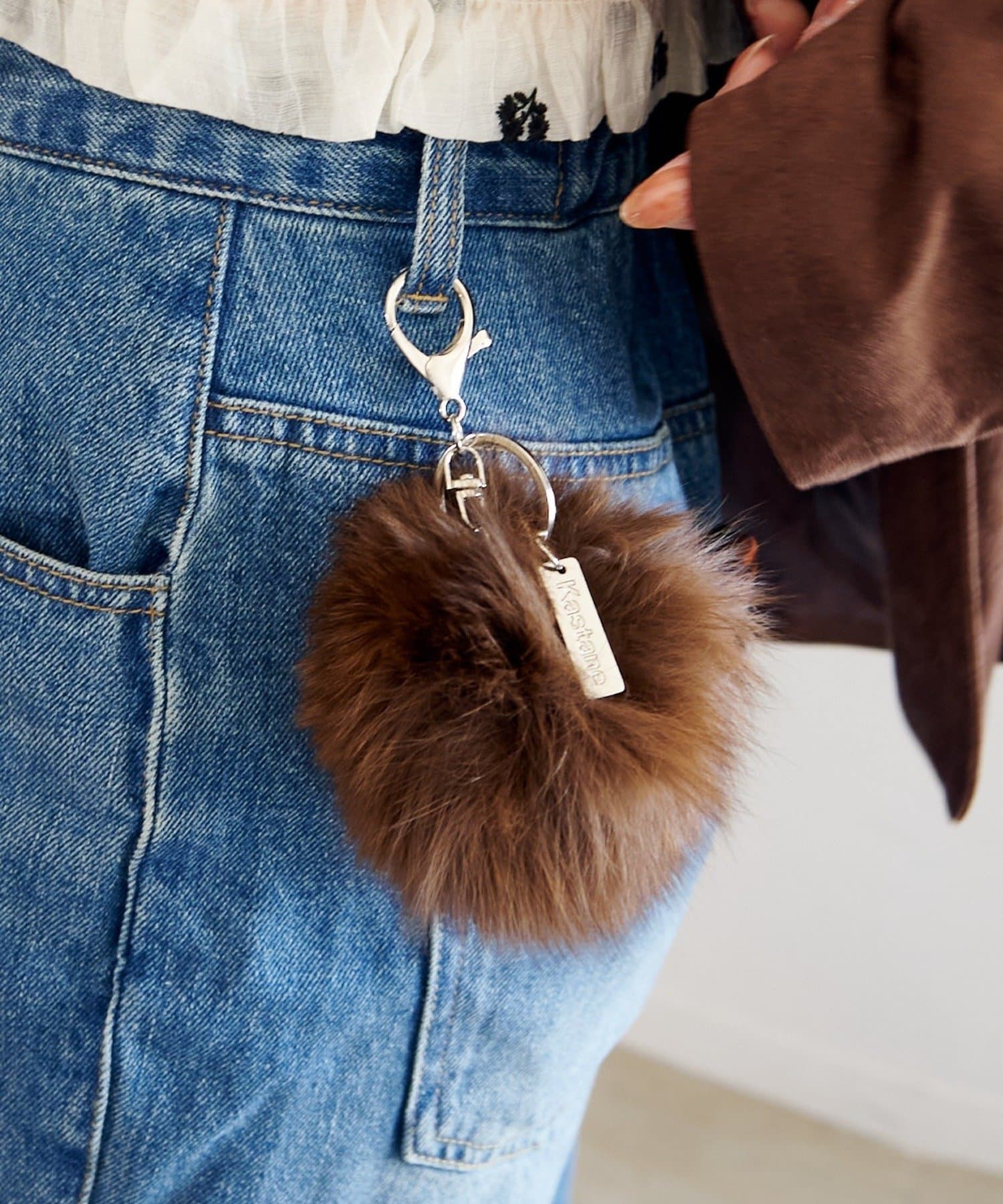 Kastane(カスタネ) 【5色展開】ファーチャームキーホルダー