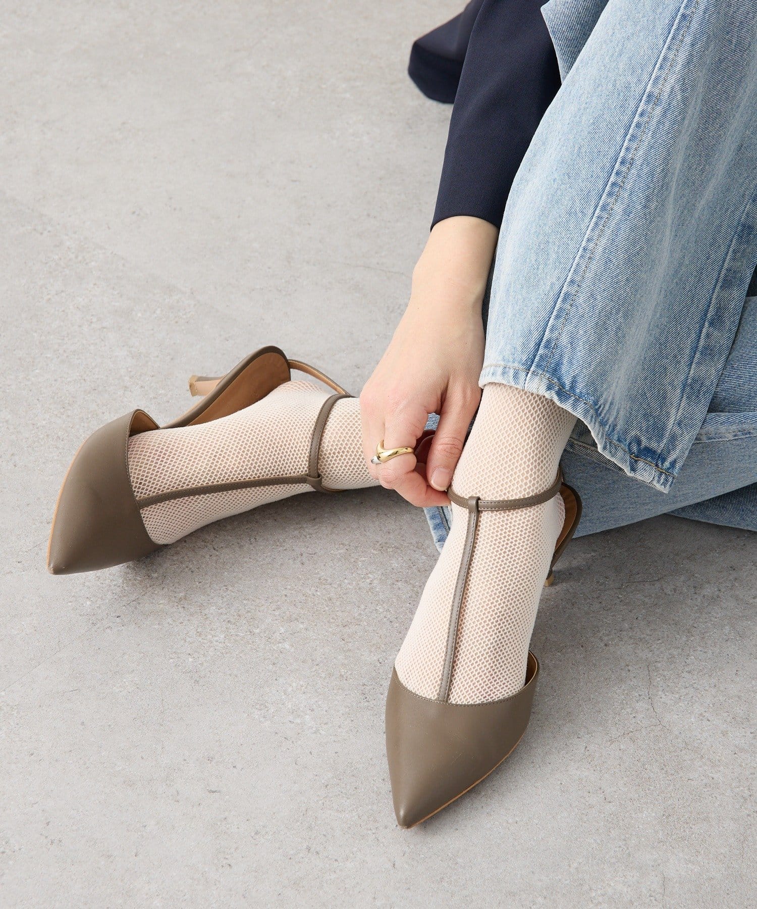 RIVE DROITE(リヴドロワ) 予約【抜け感】ミニフィッシュネットソックス